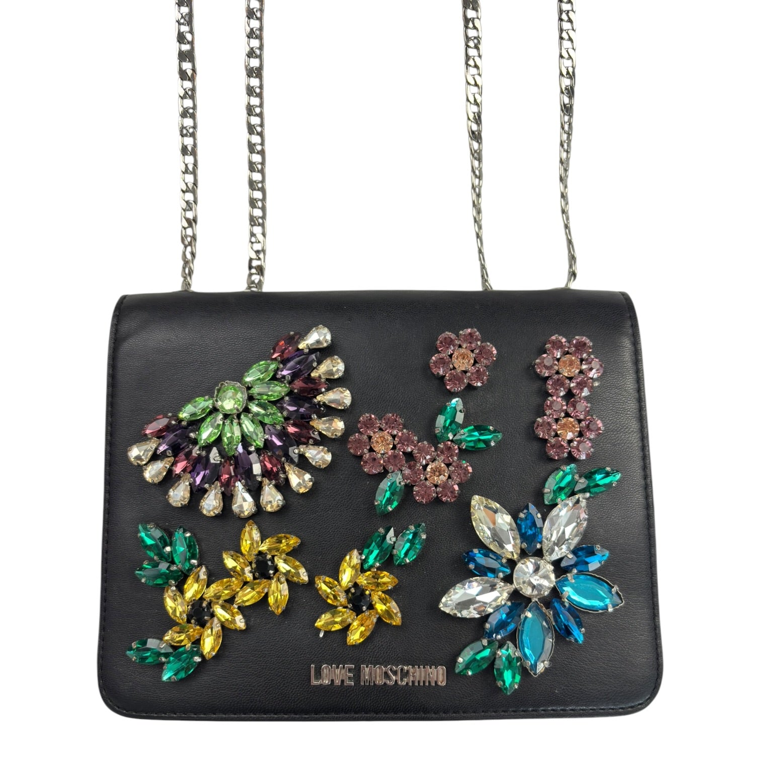 (W) Love Moschino Floral Embellished Crossbody Bag