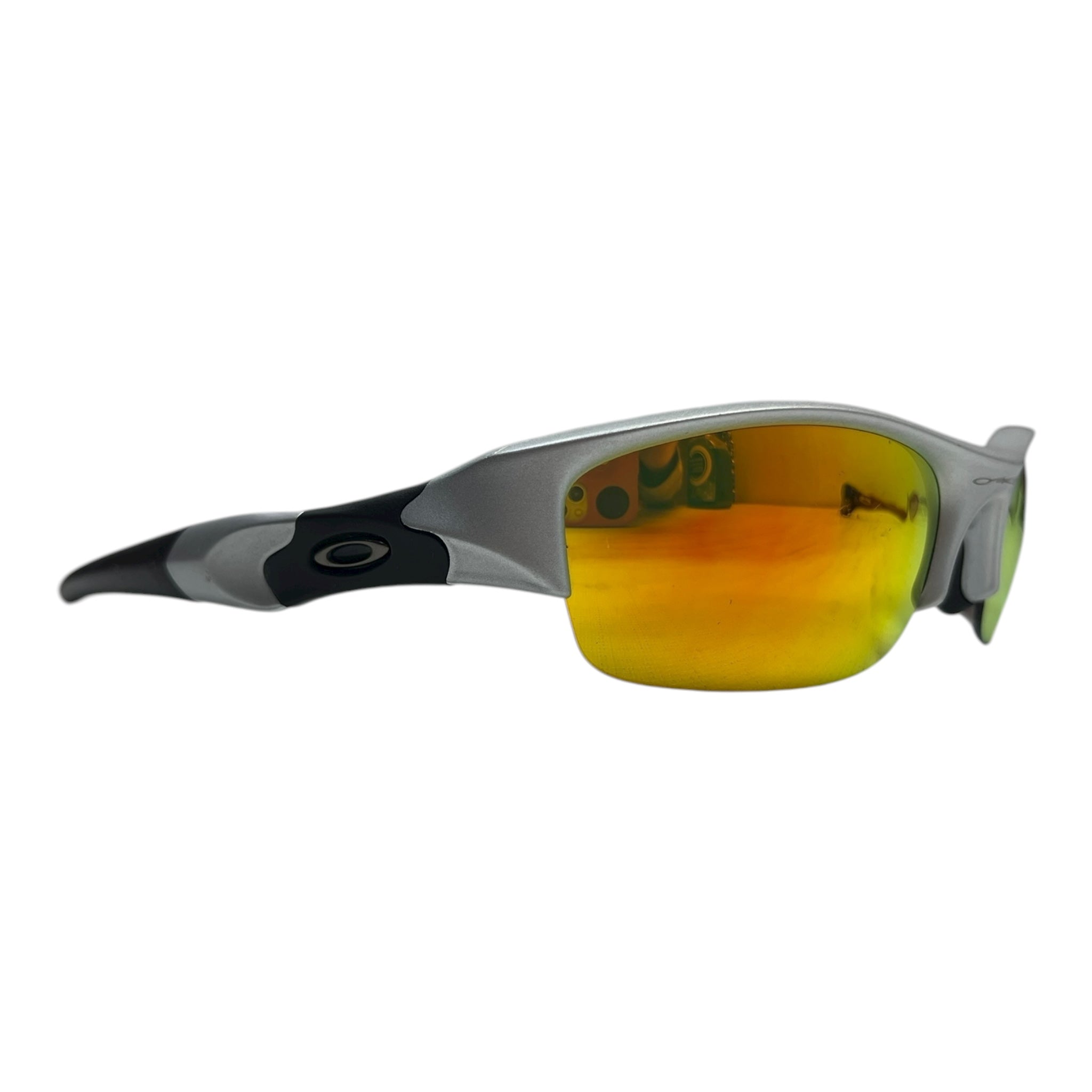 Oakley Flak Jacket Silver Fire Iridium Sunglasses