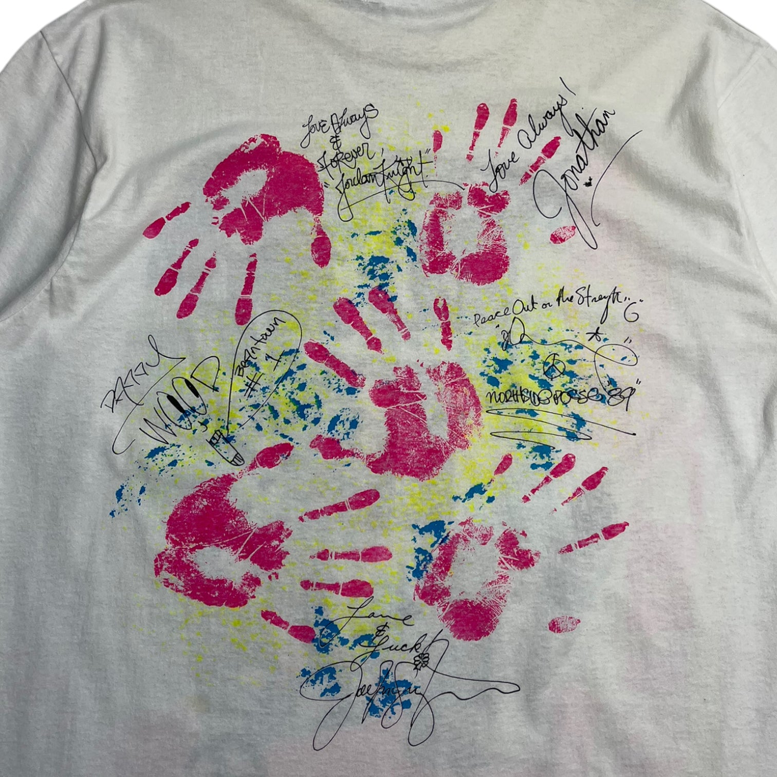 1989 New Kids On The Block Signature Tee White