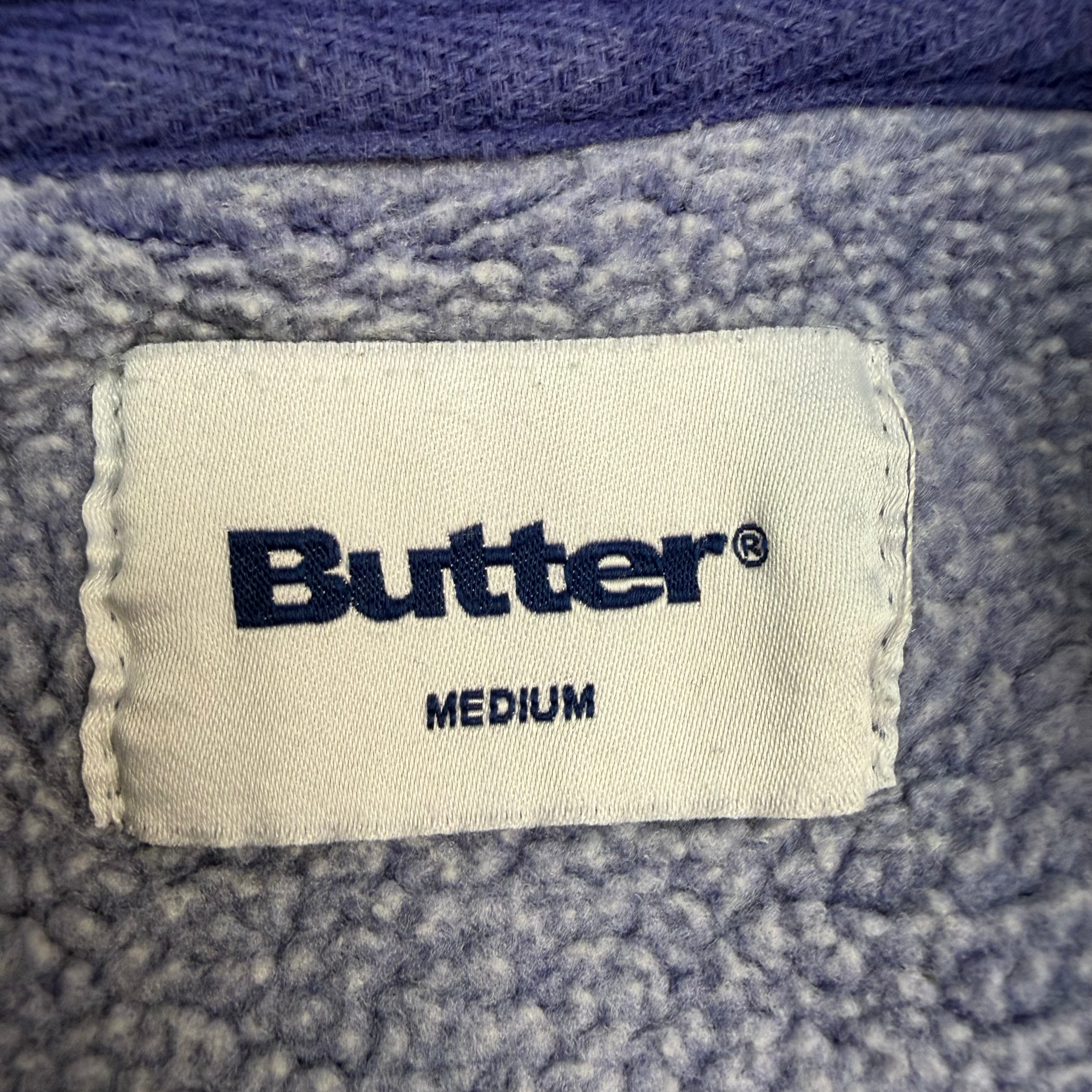 Butter Goods Mineral Wash Zip Thru Hoodie Purple