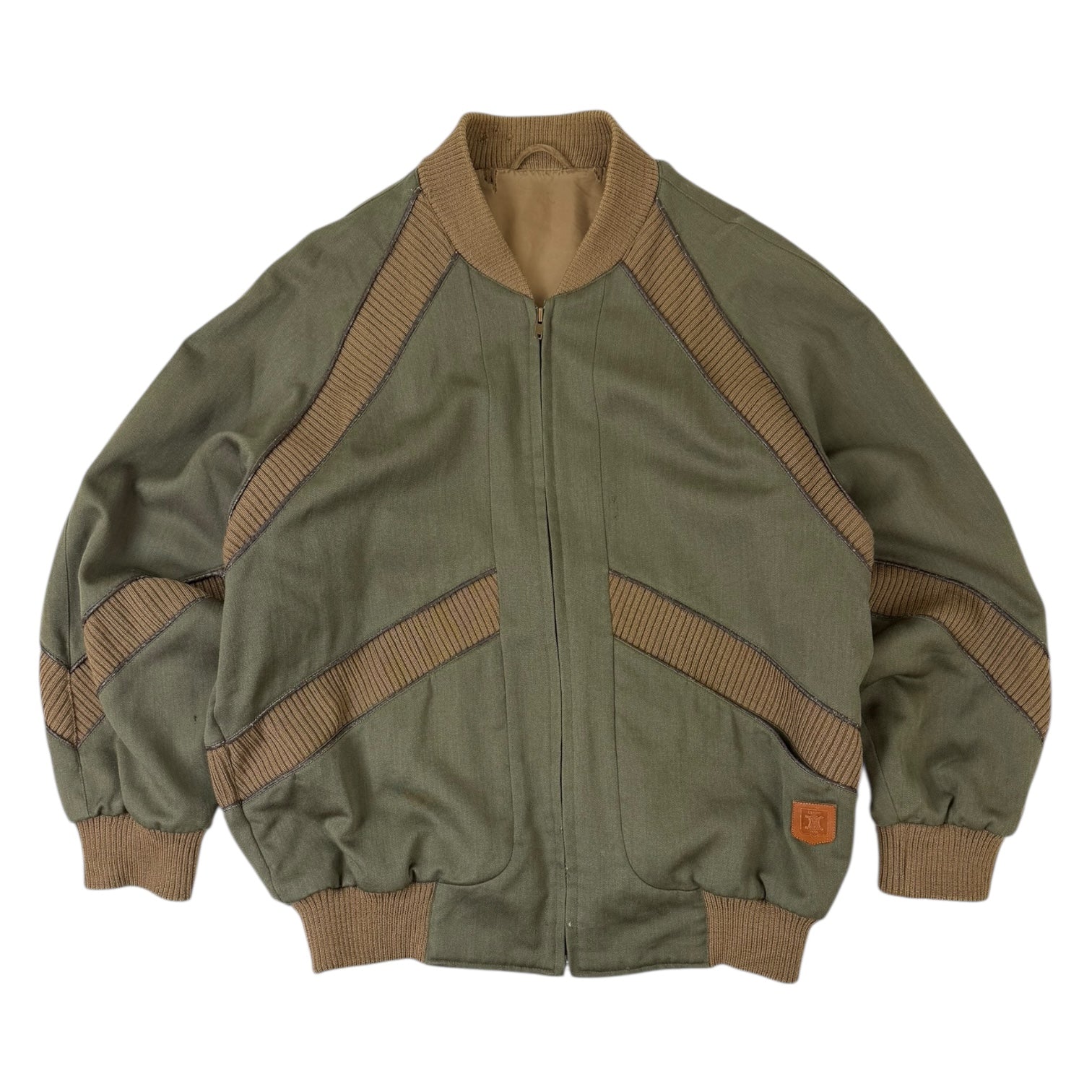 Vintage Celine Paris Bomber Jacket Green