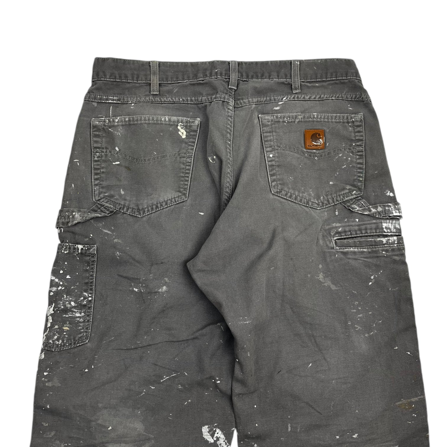 Paint Splattered Carhartt Carpenter Pants Grey