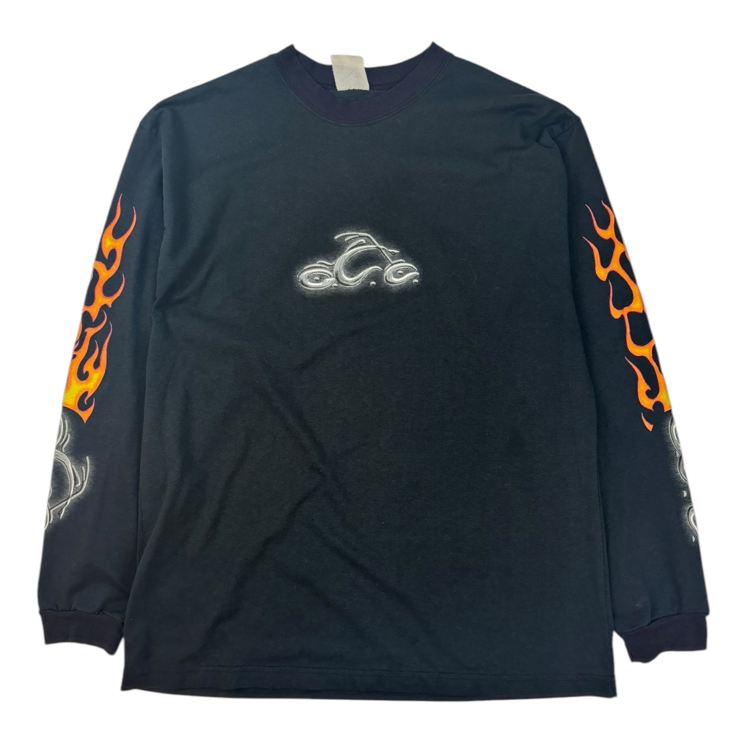 Vintage Orange County Choppers Flaming Sword Long Sleeve Shirt Black