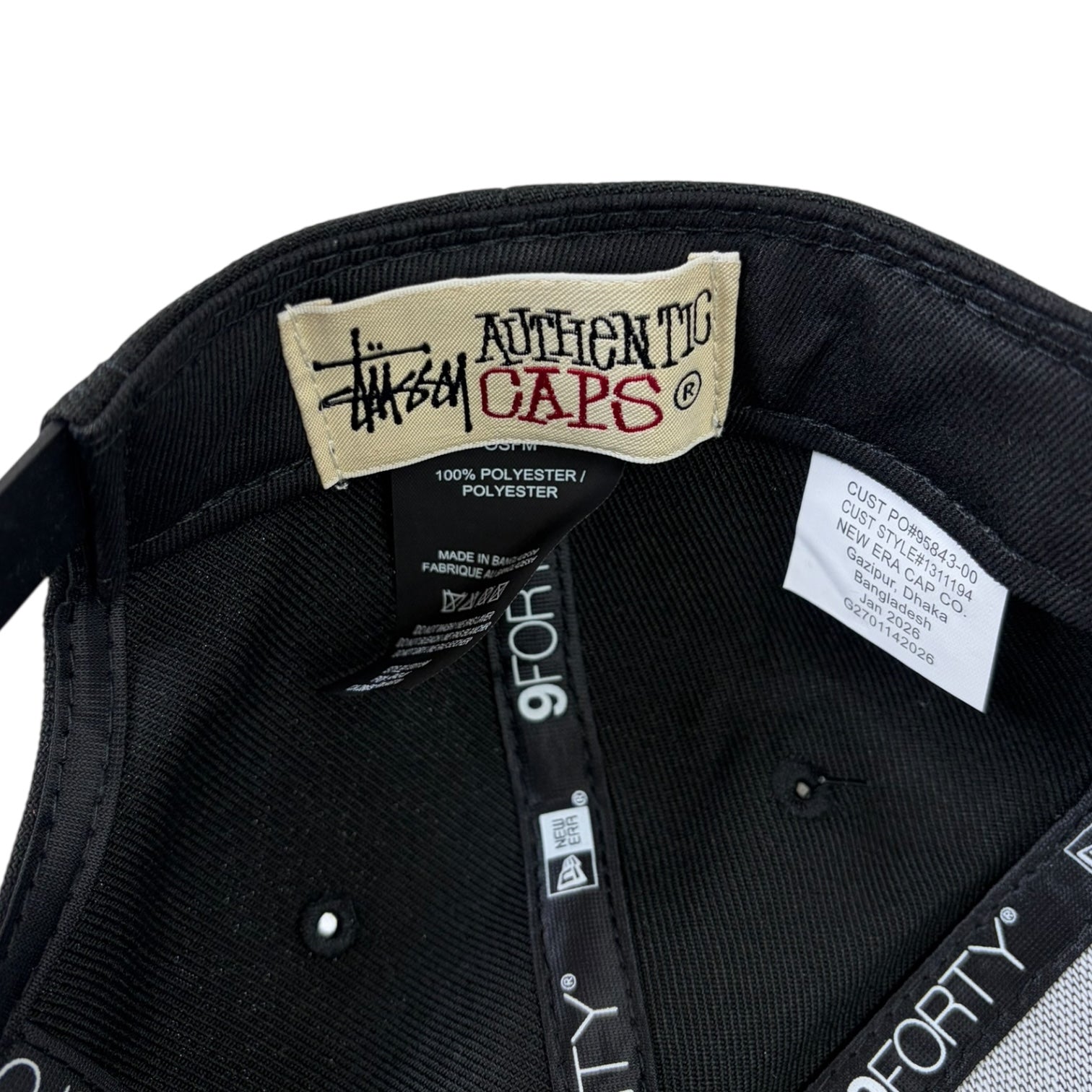 Stussy x New Era 9FORTY Basic Snapback Black