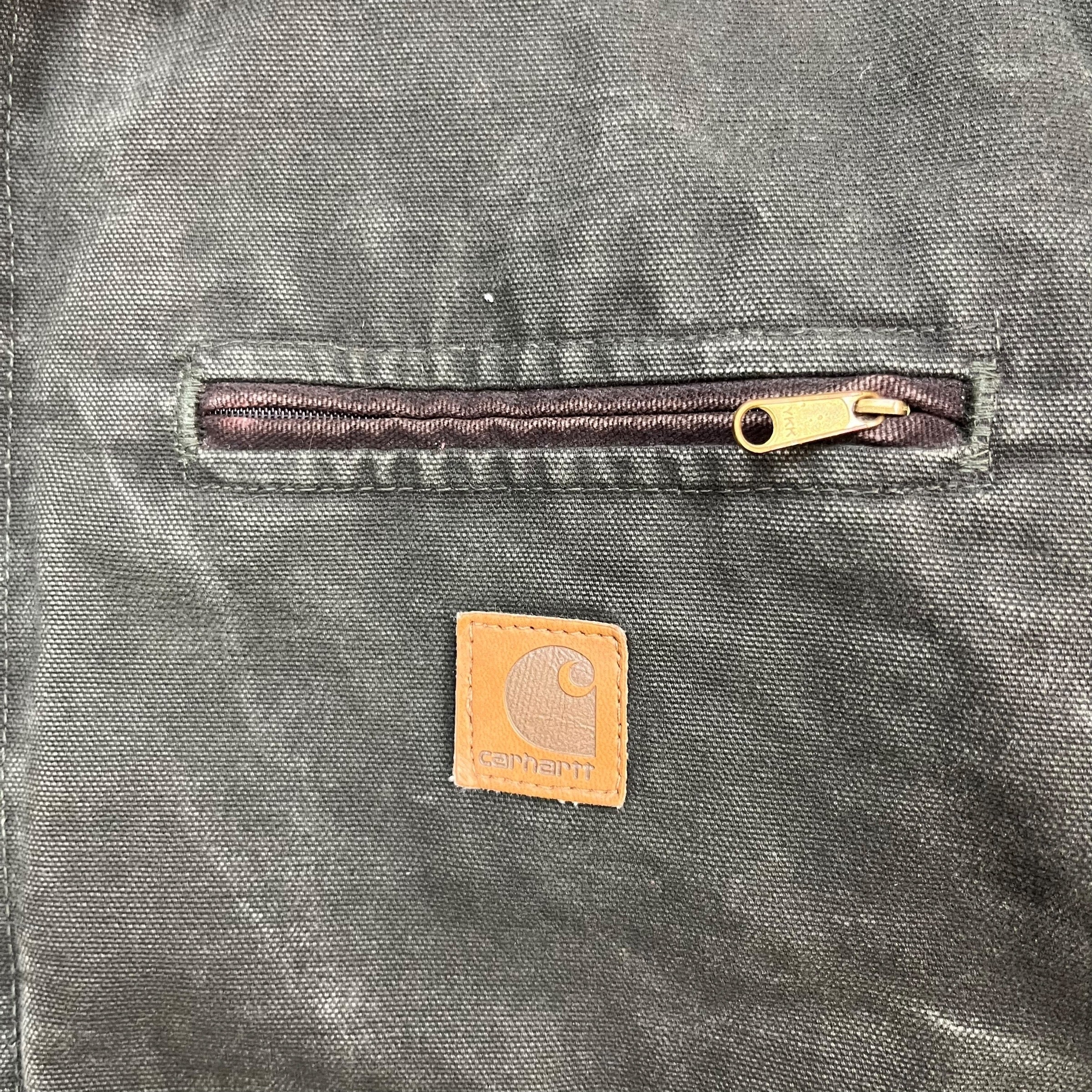 Vintage Carhartt Detroit Blanket Lined Jacket Moss Green