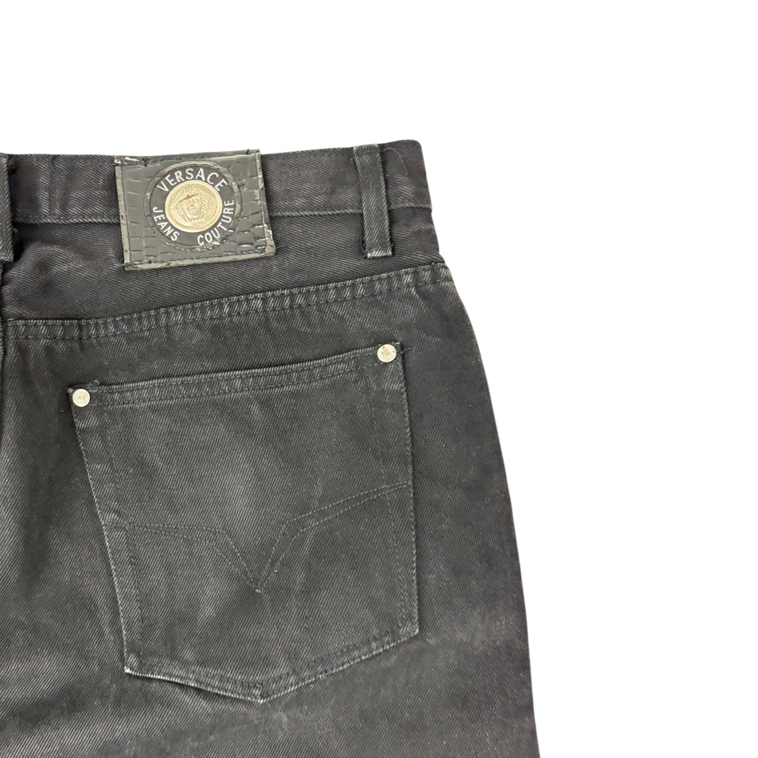 Vintage Versace Jeans Straight-Leg Black