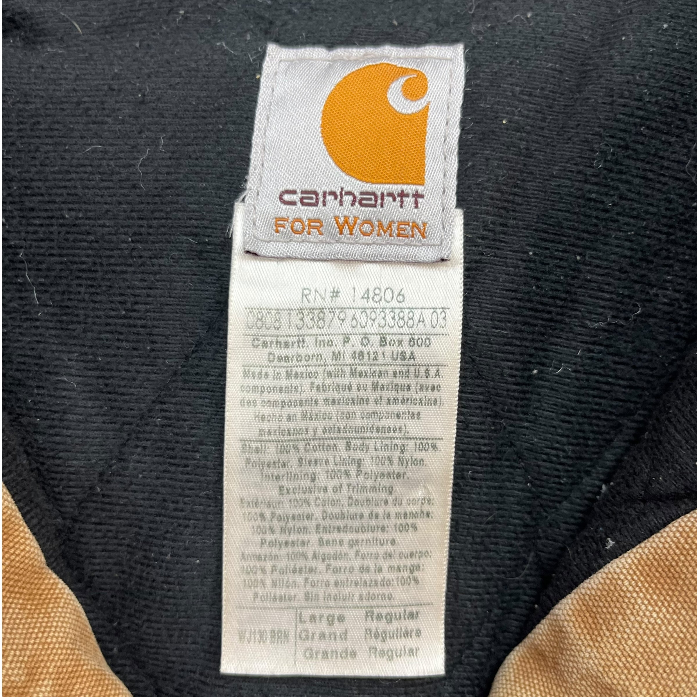 Vintage Carhartt Active Hooded Jacket Tan Brown