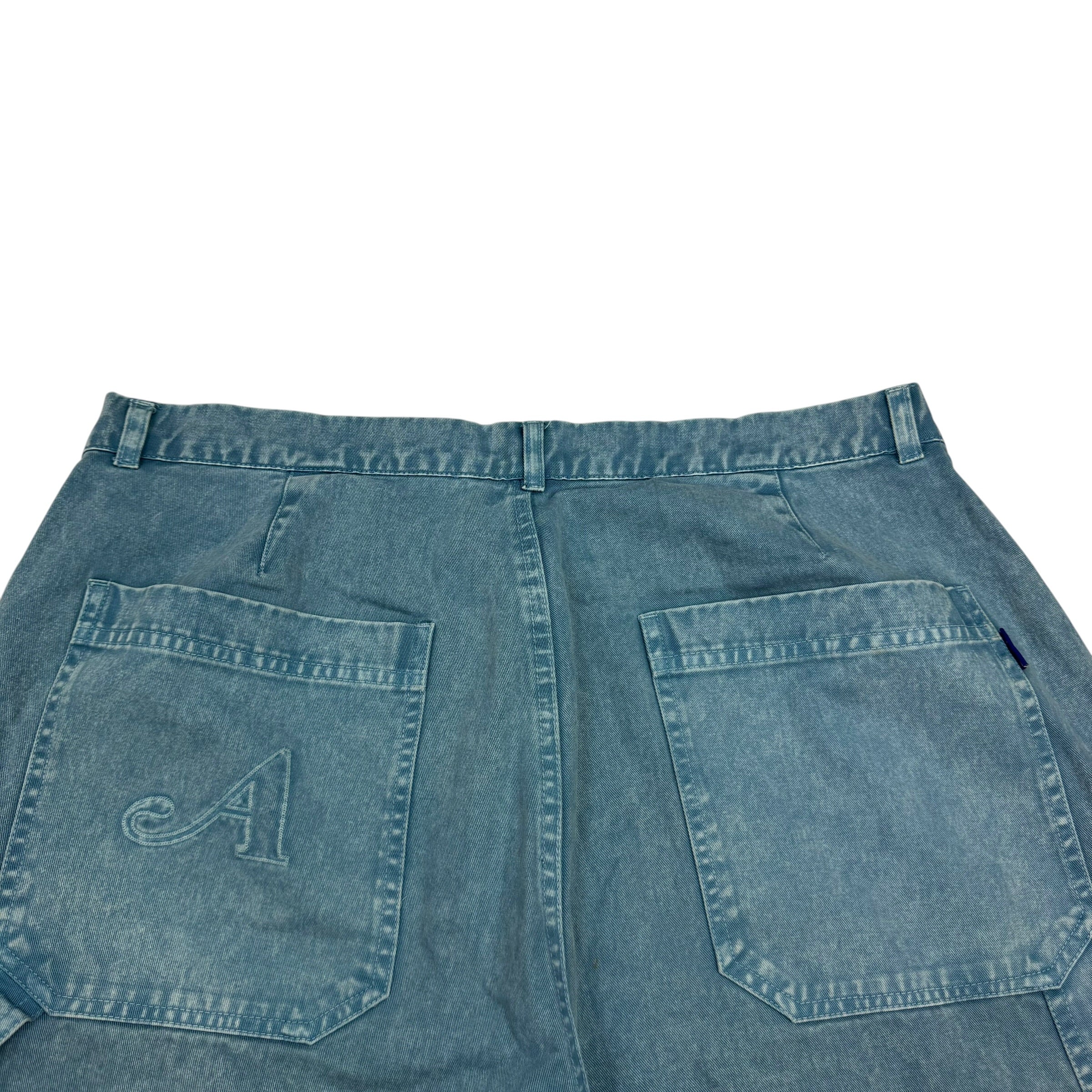 Awake NY Washed Cotton Work Pants Slate Blue
