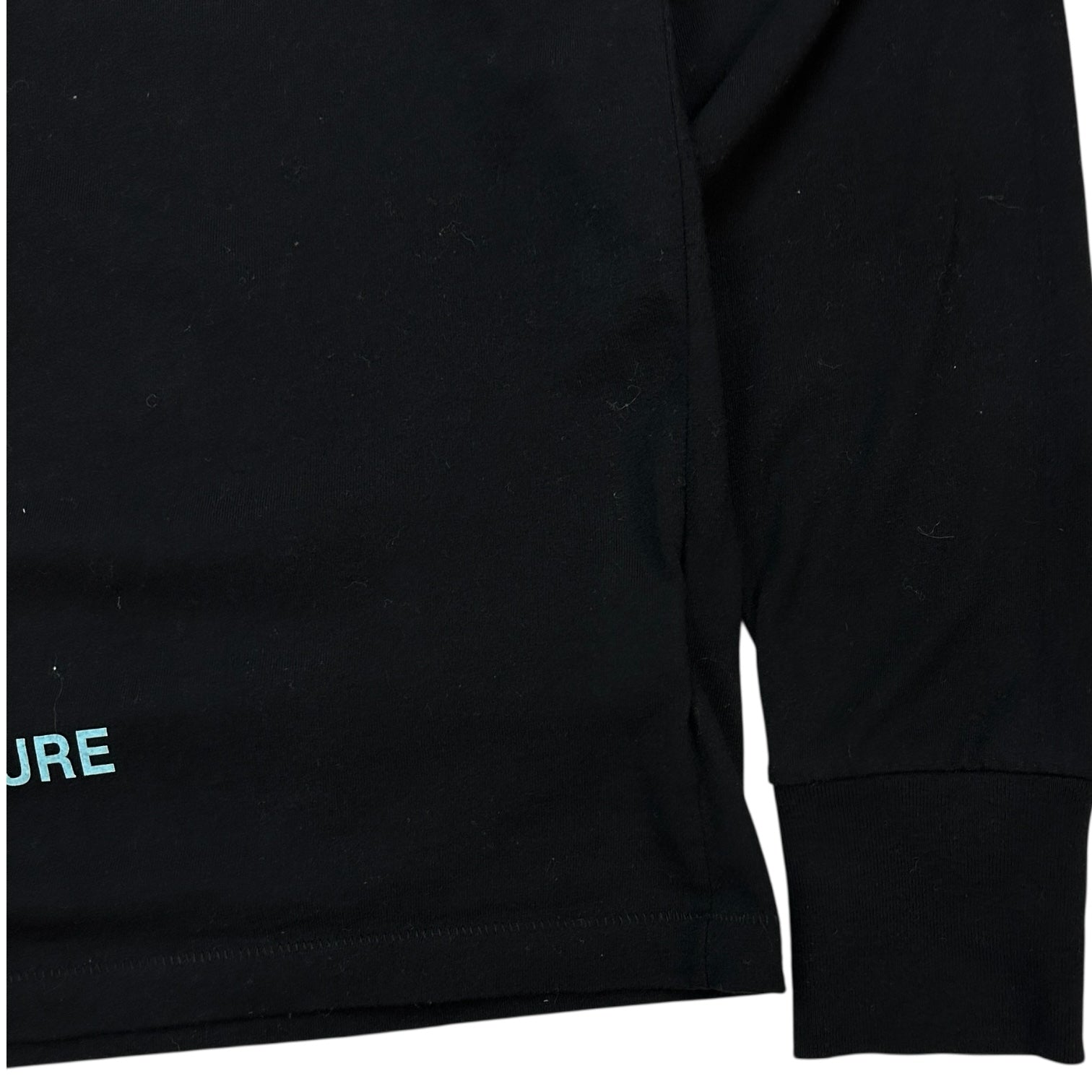 Off White Hazard Logo Long Sleeve Tee Black