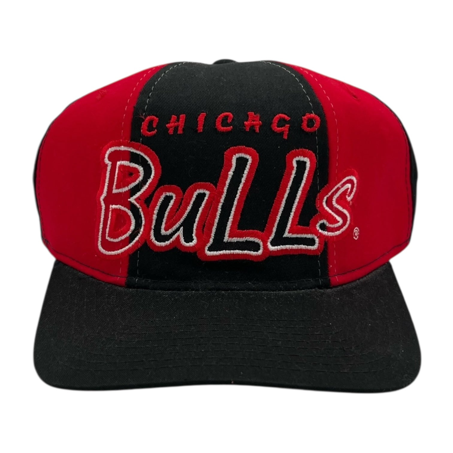 Vintage Chicago Bulls Pinwheel Hat Snapback Hat Red/Blue