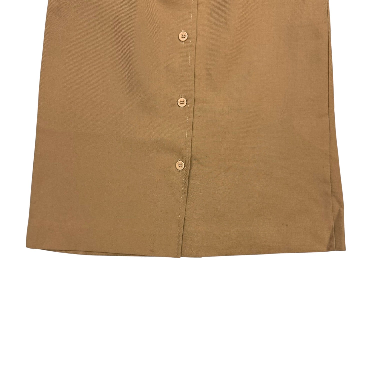 (W) Vintage Button Front Skirt Toffee