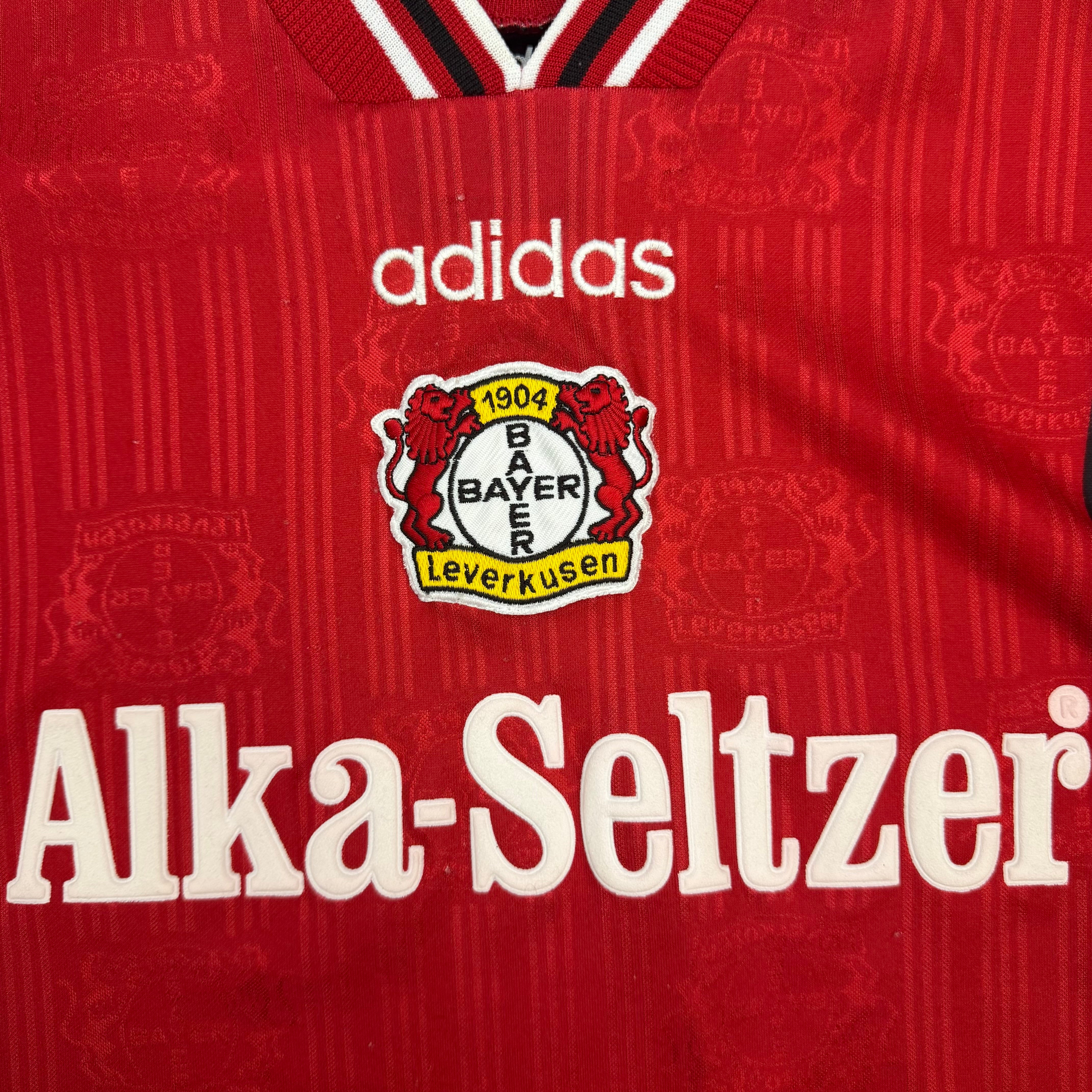 Vintage Adidas 1996-97 Bayer Leverkusen Home Jersey Red
