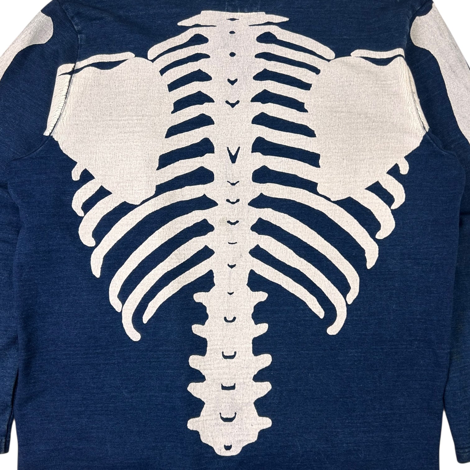 Kapital Skeleton Print Cardigan Blue