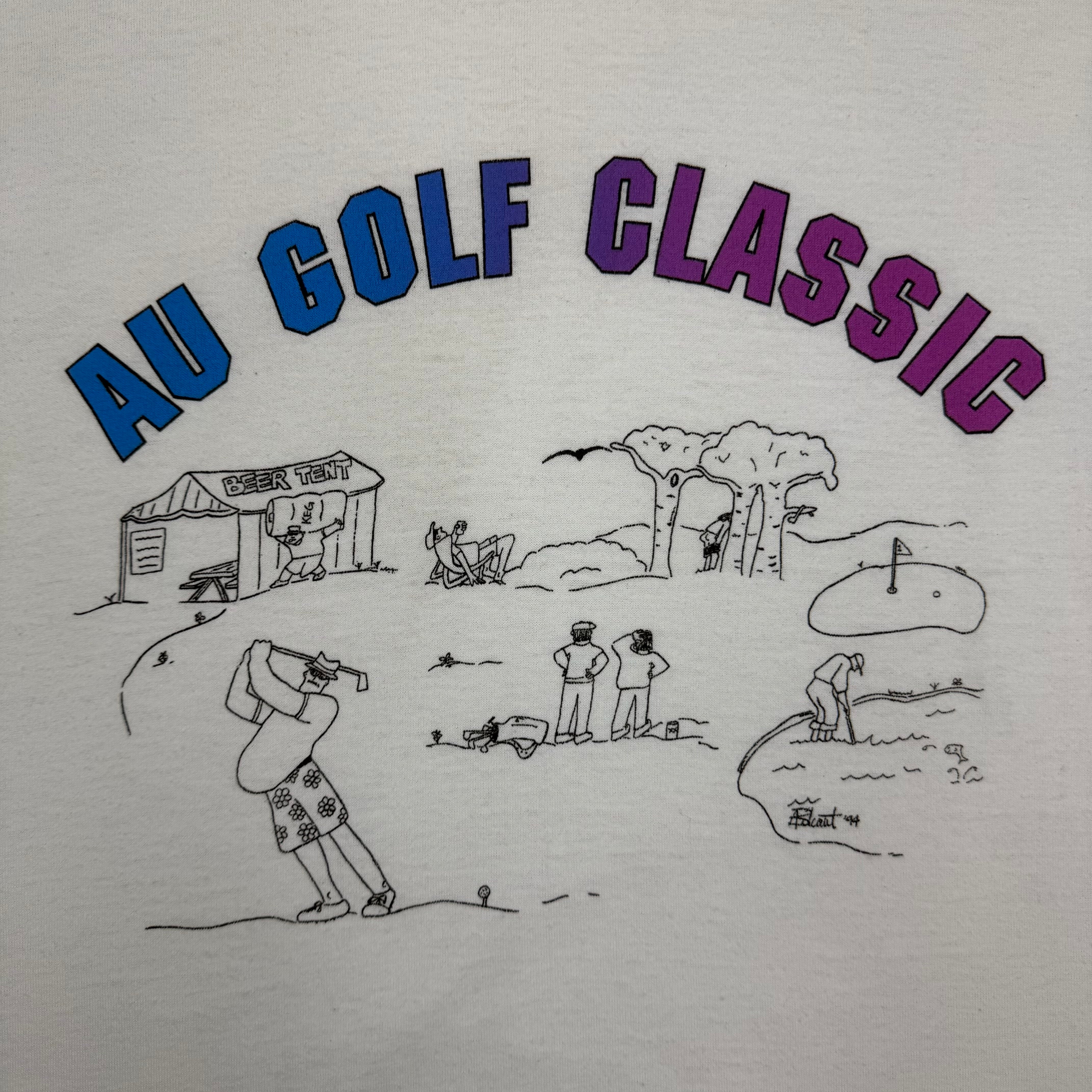 Vintage AU Golf Classic Tee White