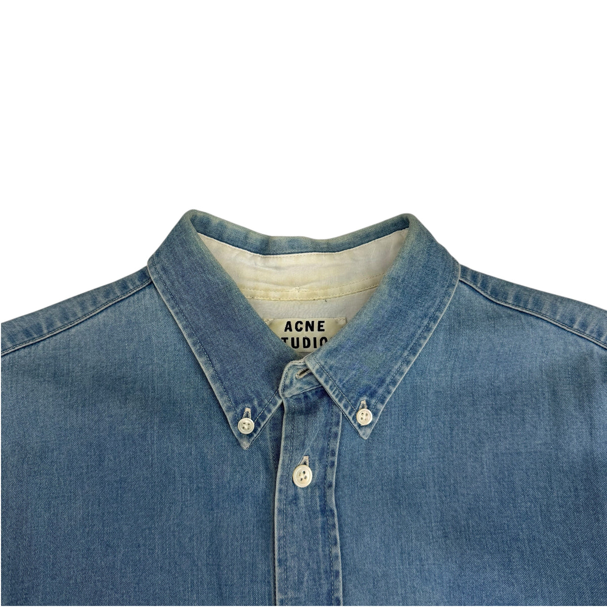 Acne Studios Classic Fit Denim Button Up Blue