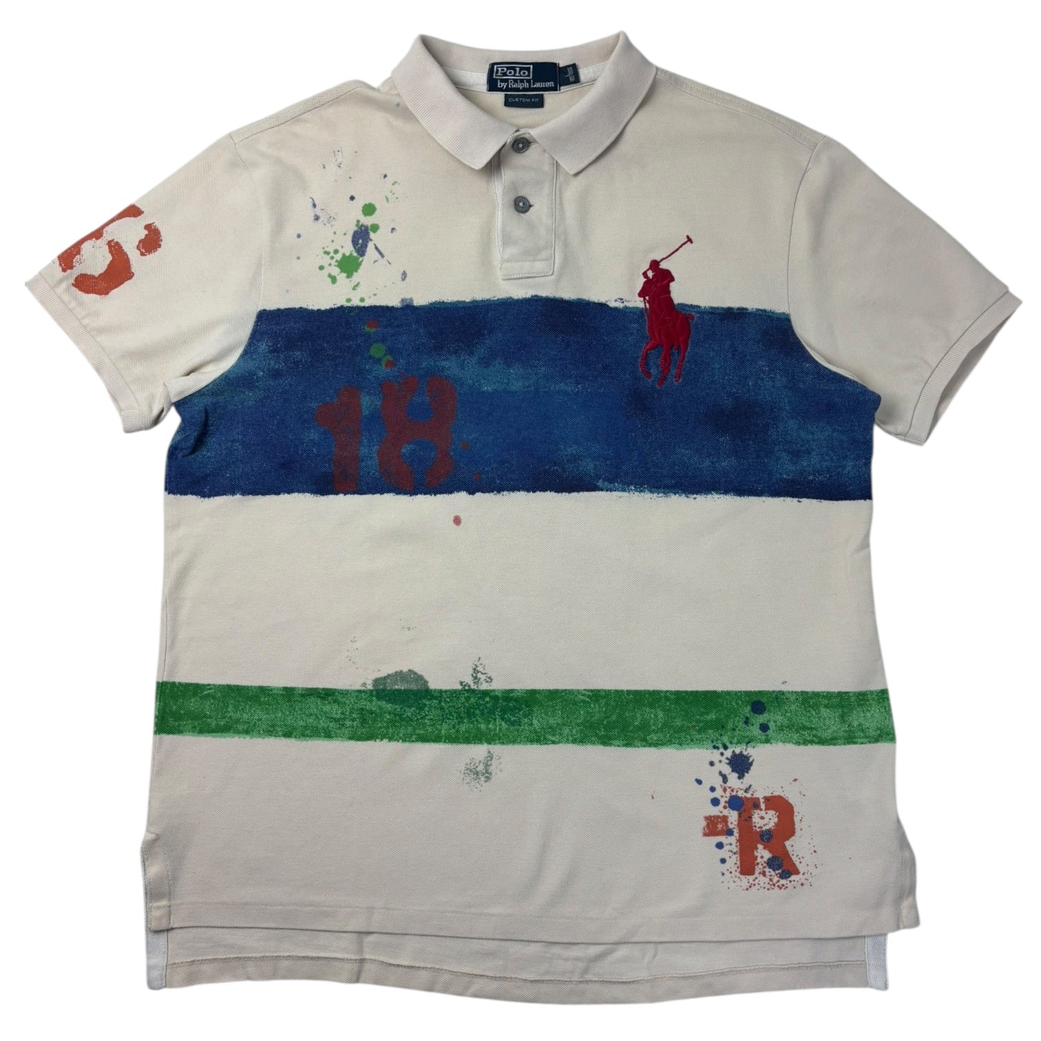 Polo Ralph Lauren Big Pony Abstract Striped Polo Shirt