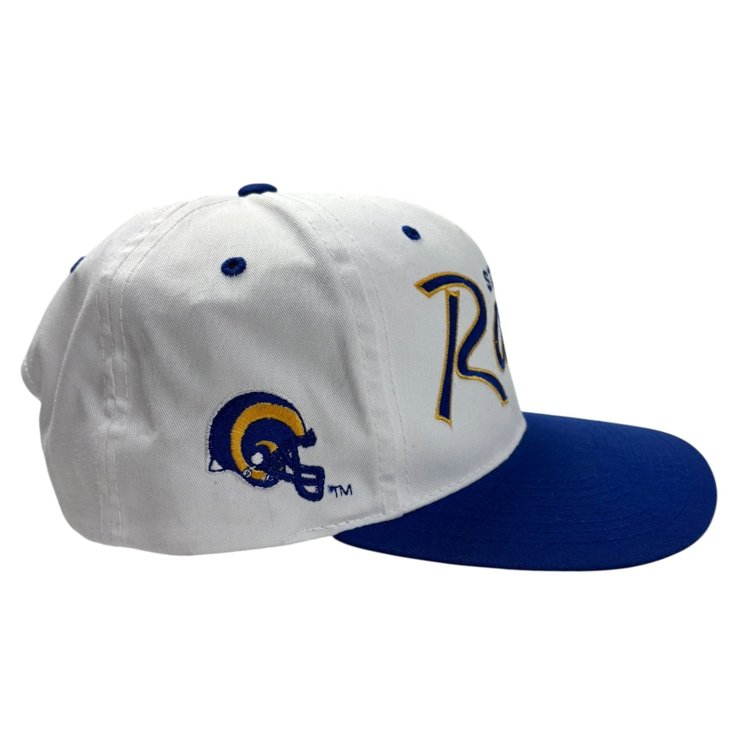 Vintage St Louis Rams Double Line Script Hat by Sports Specialties