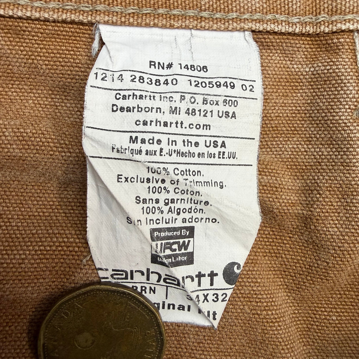 Vintage Carhartt Double Knee Pants Tan