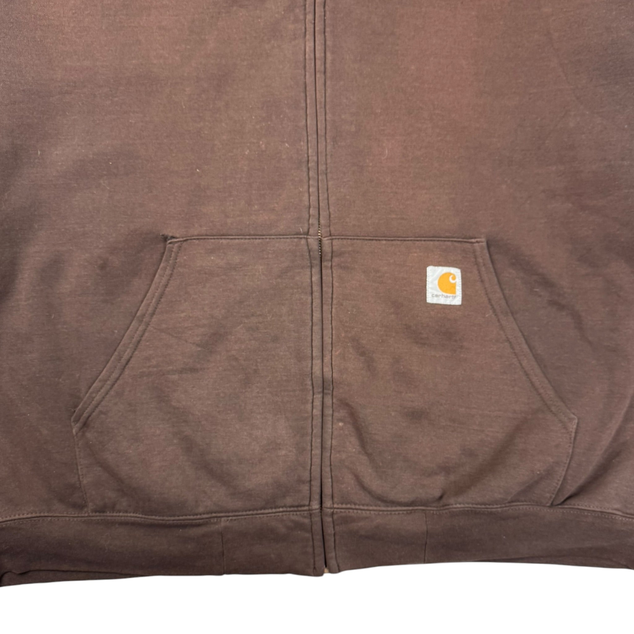 Vintage Carhartt Zip Up Hoodie Brown