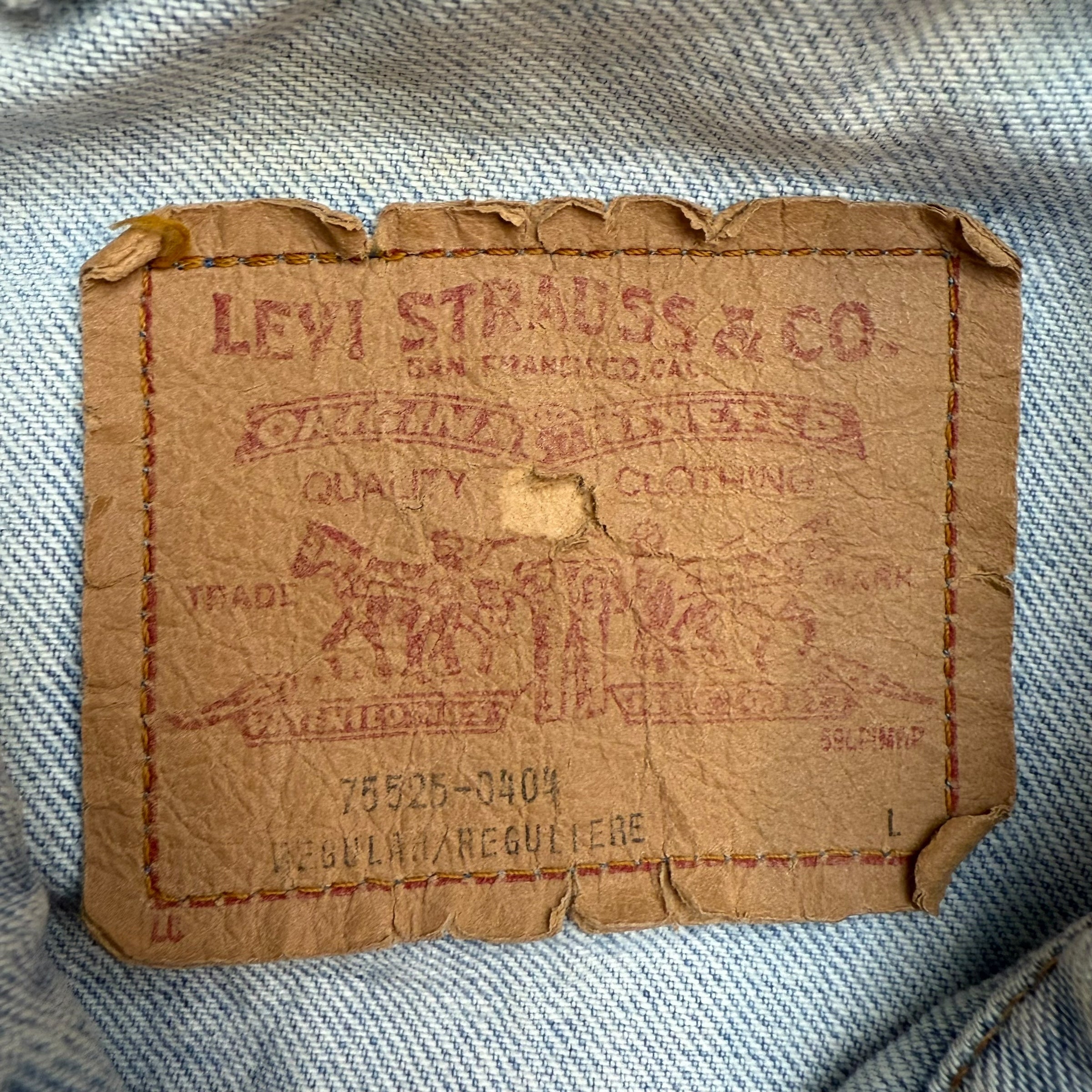 Vintage Levi’s Denim Button Up Jacket Light Wash