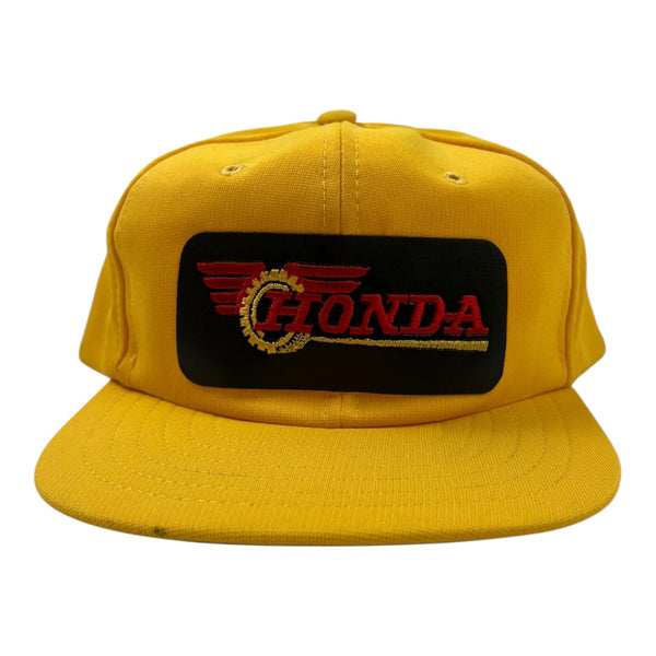 Vintage Honda Snapback Hat Yellow