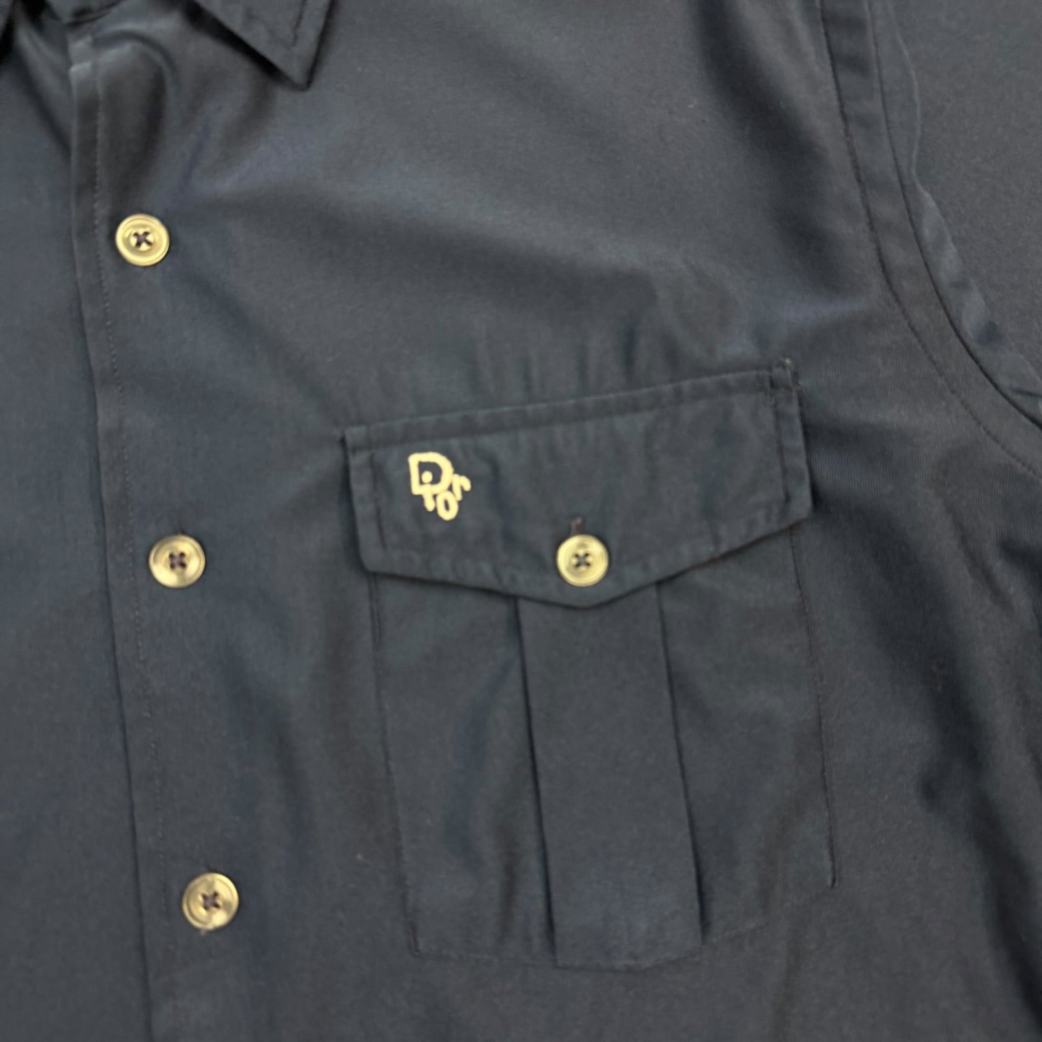 Vintage Christian Dior Button Up Shirt Blue