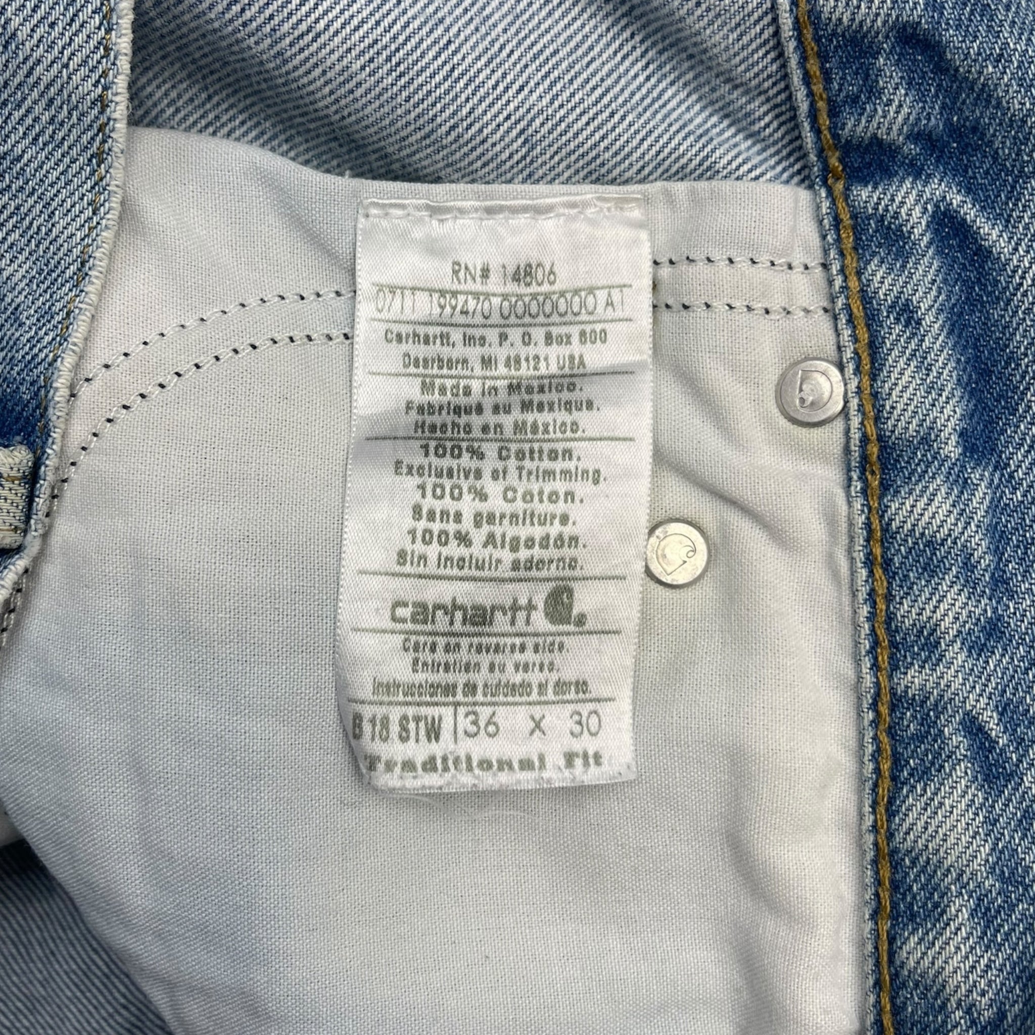 Vintage Carhartt Faded Denim Jeans