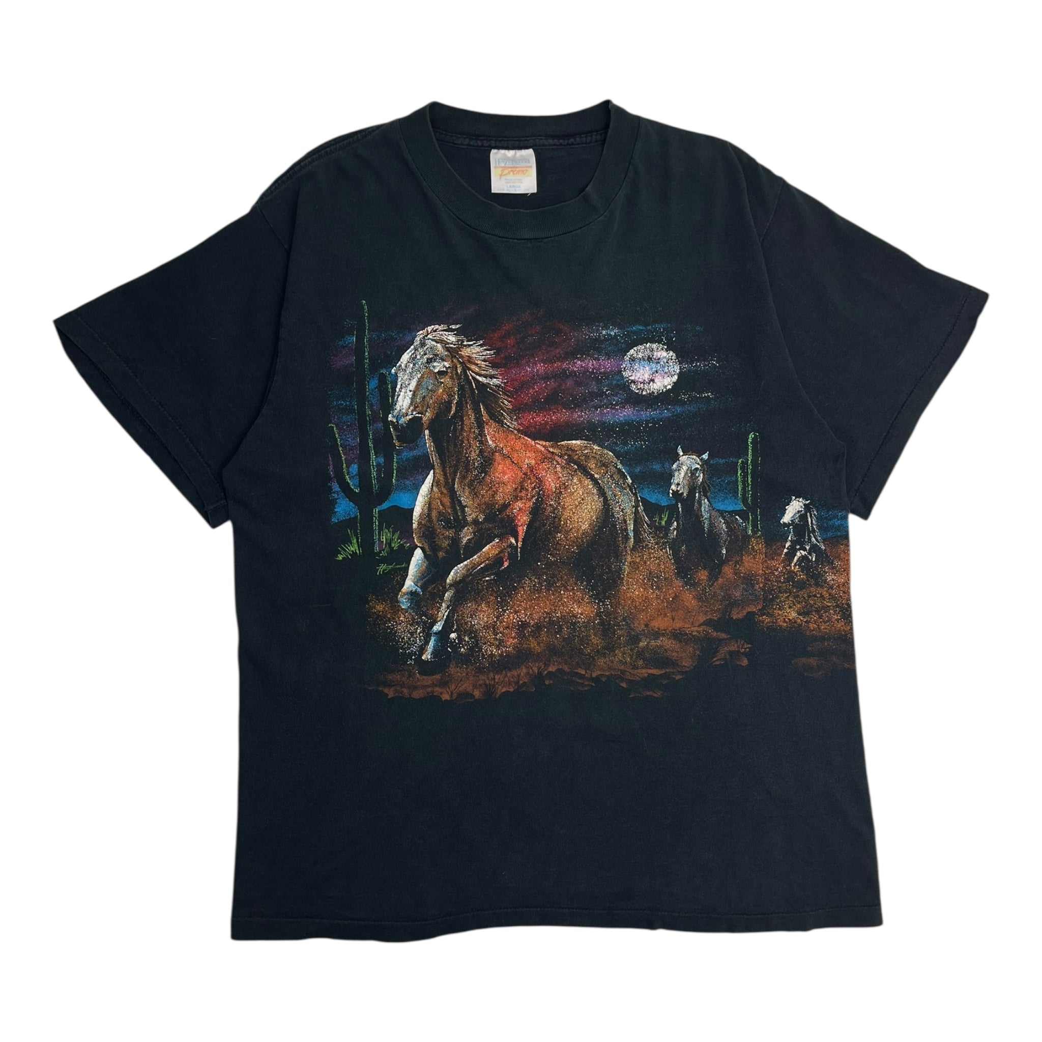 Vintage Horse Wrap Around T-Shirt Black
