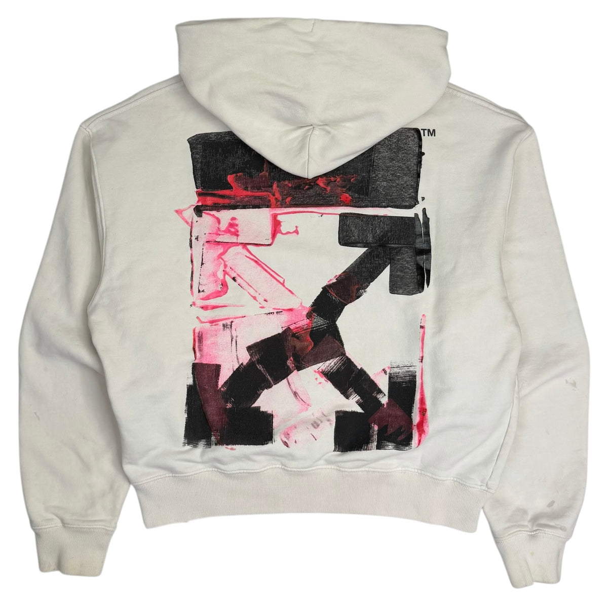 Off-White Acrylic Arrow Over Hoodie White