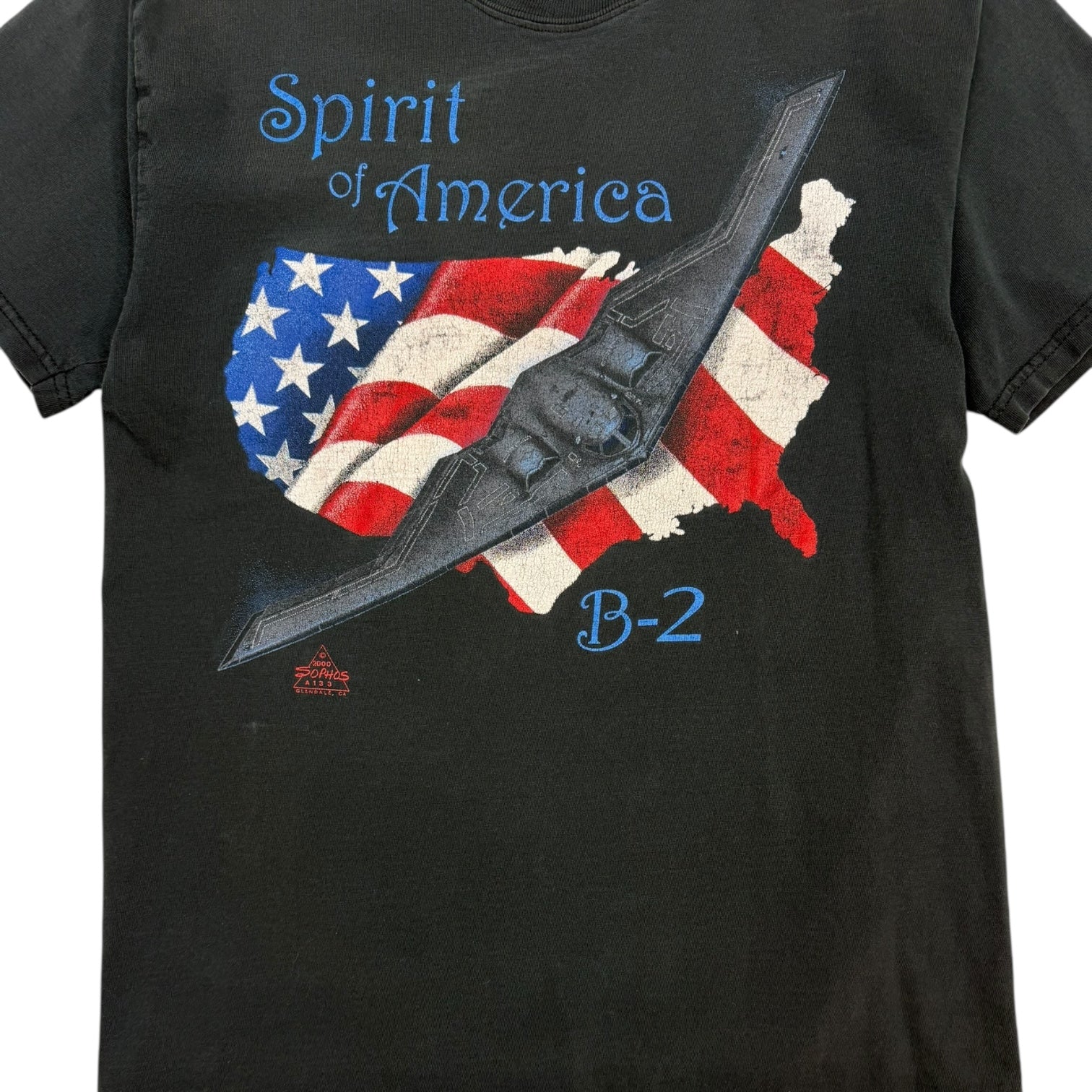 Vintage B-2 Bomber Spirit Of America T-Shirt Black