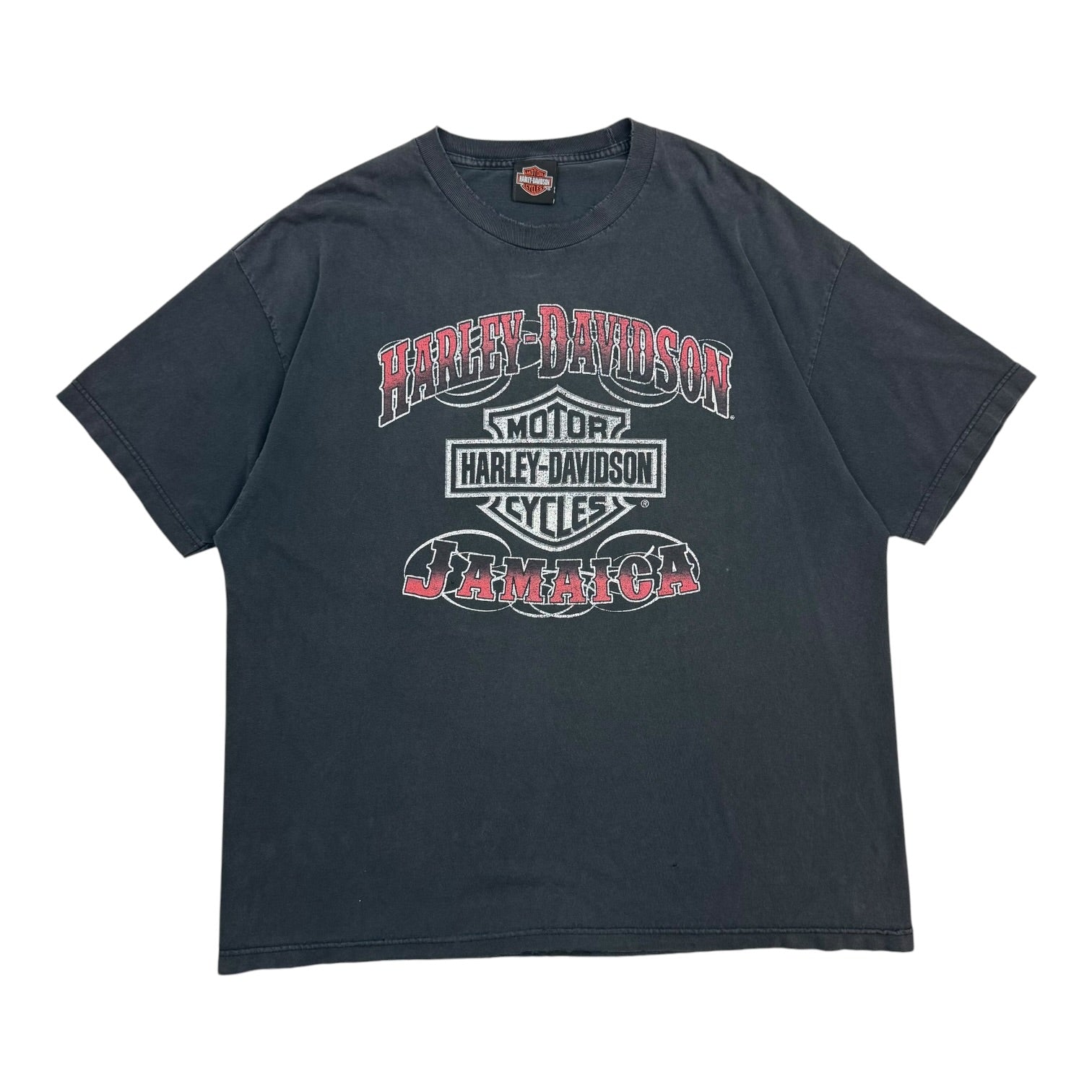 Vintage Harley Davidson Of Jamaica Tee Black