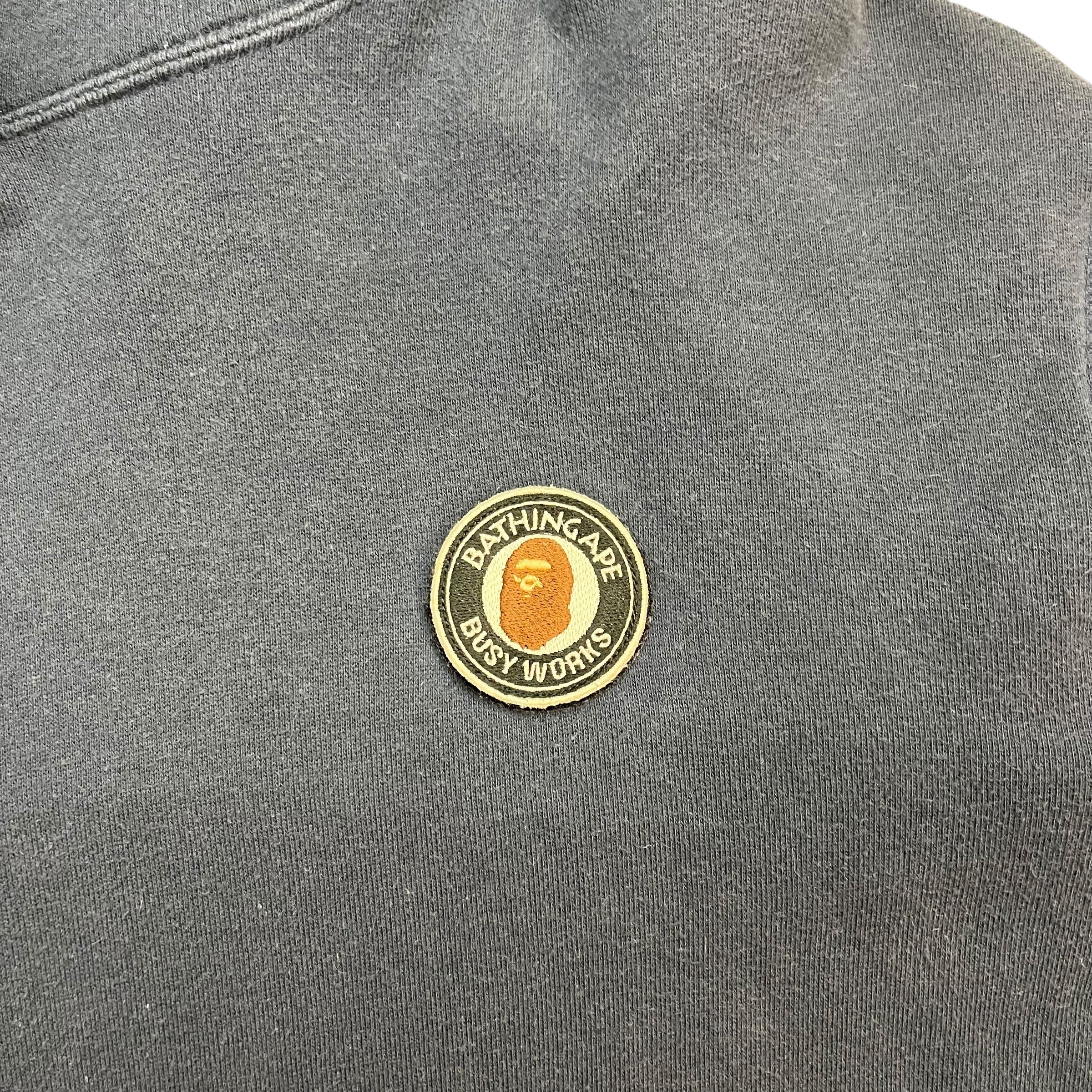 Bape Busy Works Hoodie Navy Blue