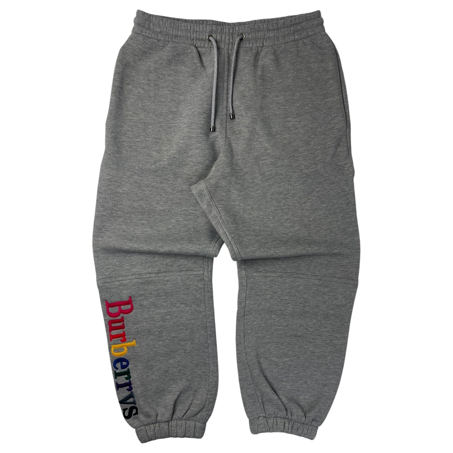Burberry Embroidered Rainbow Spellout Sweatpants Grey