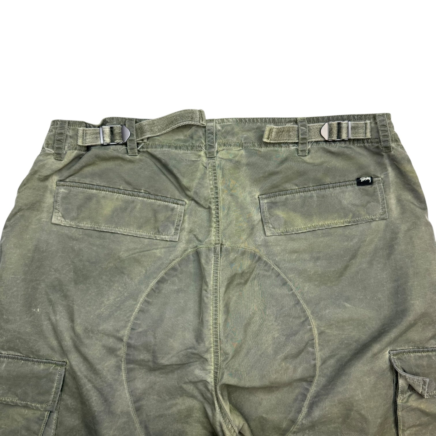 Stussy Dyed Nylon Surplus Cargo Pants Green