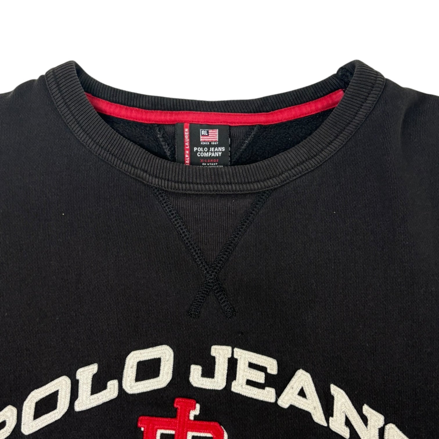 Vintage Polo Jeans Ralph Lauren Crewneck Black
