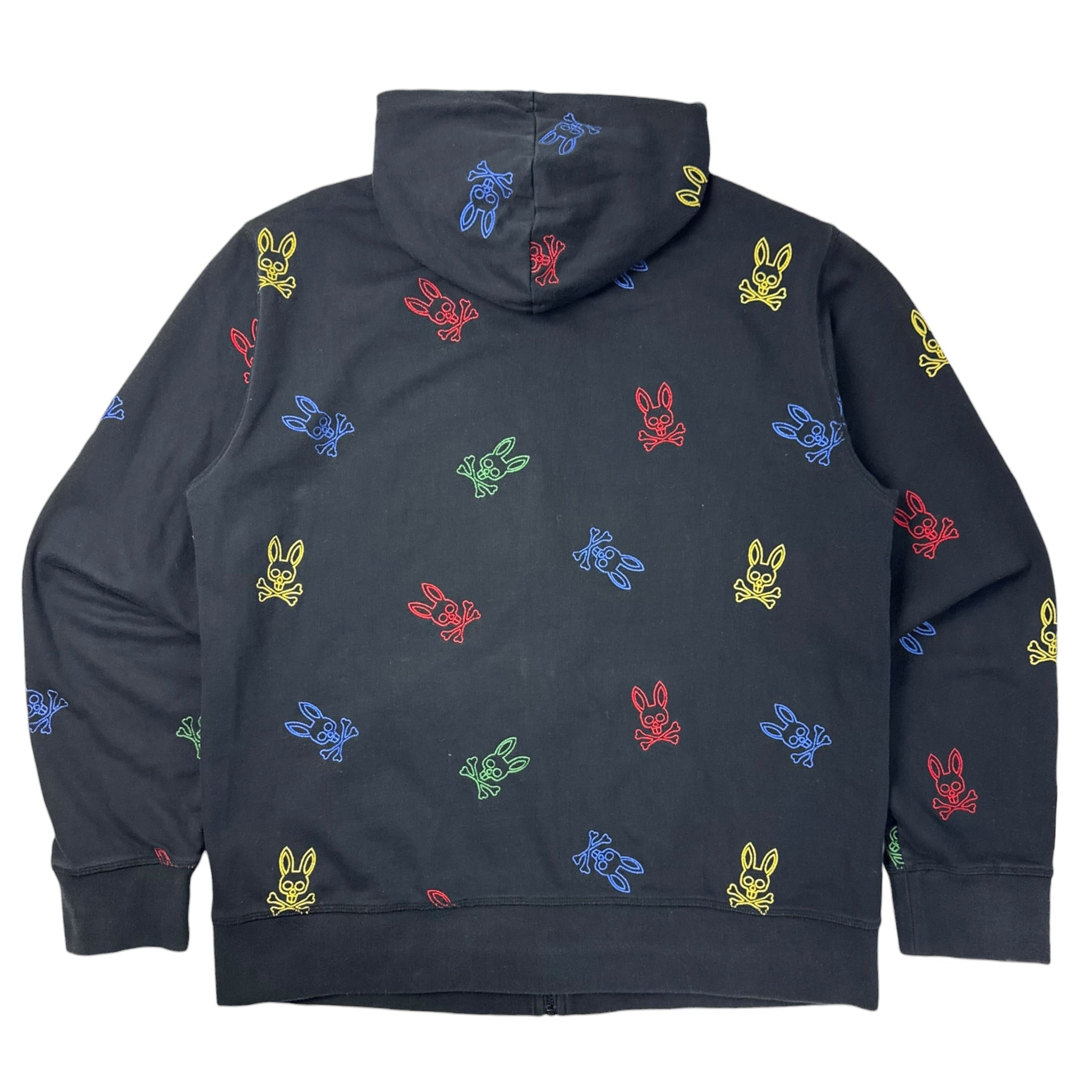 Psycho Bunny Chain Stitch All Over Print Zip Up Hoodie