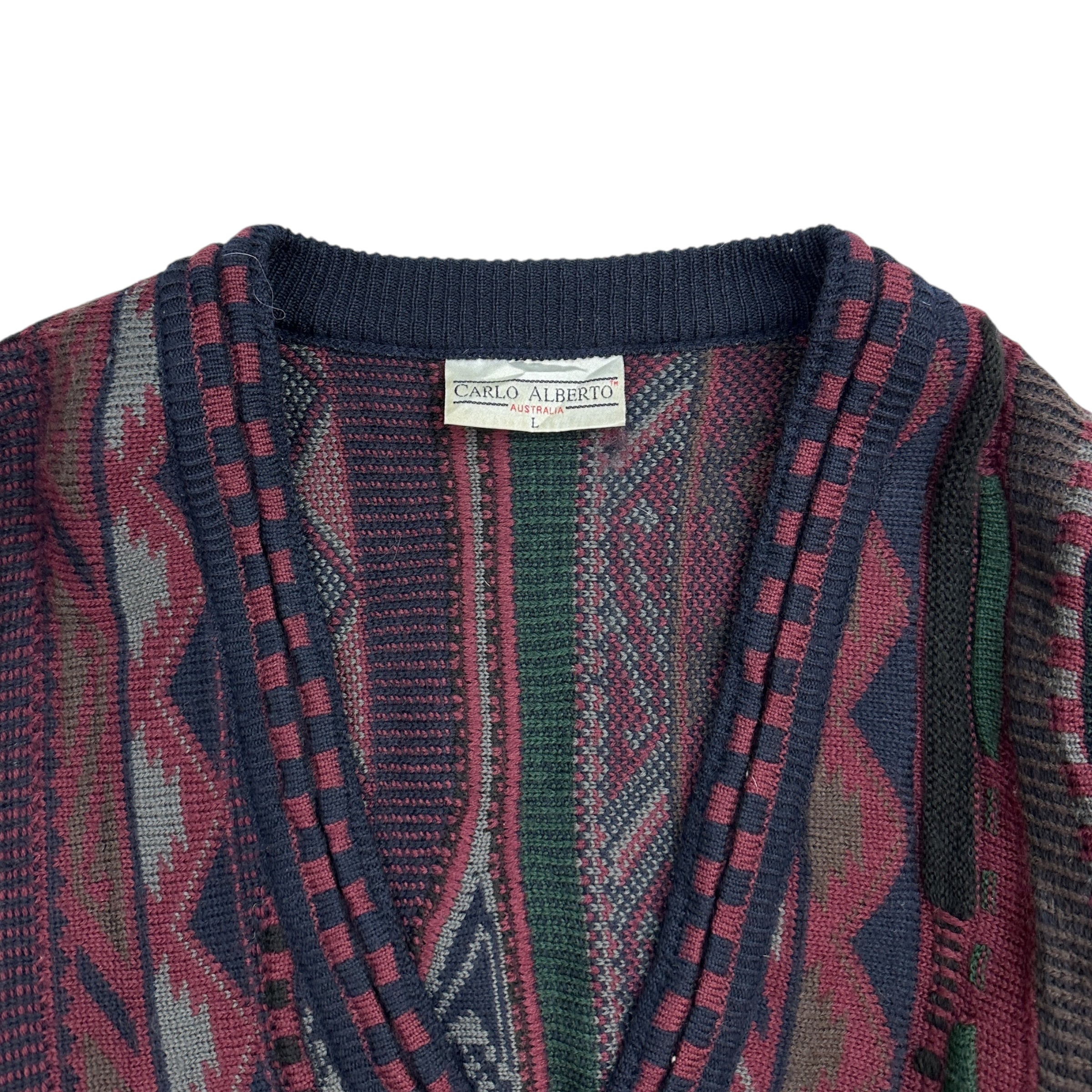 Vintage Carlo Alberto 3D Knitt Cardigan