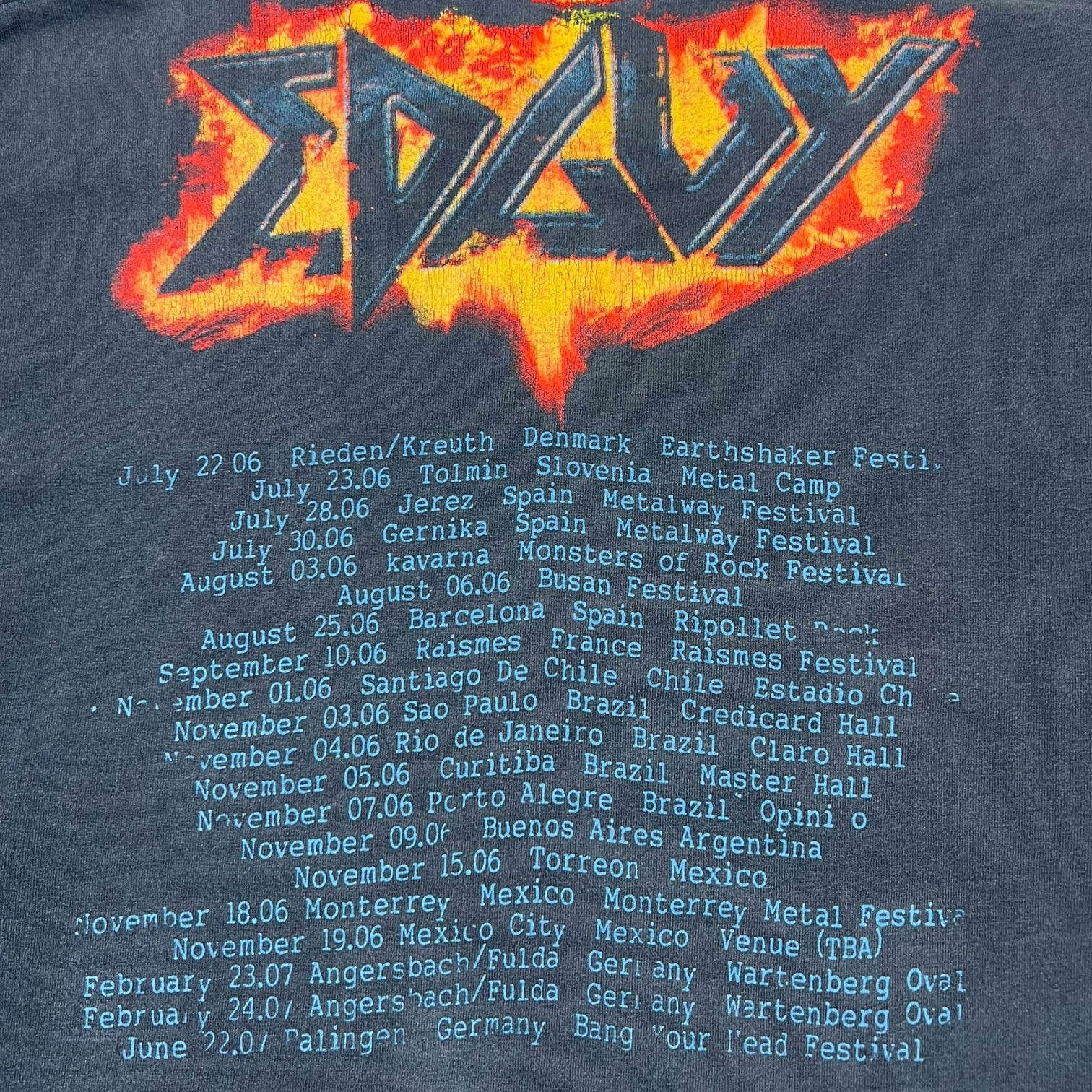 Vintage Edguy Burning Angel Metal Long Sleeve T-Shirt Black