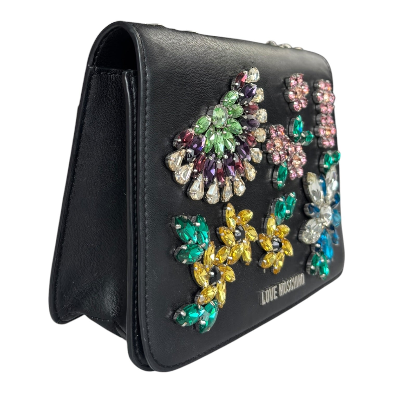 (W) Love Moschino Floral Embellished Crossbody Bag