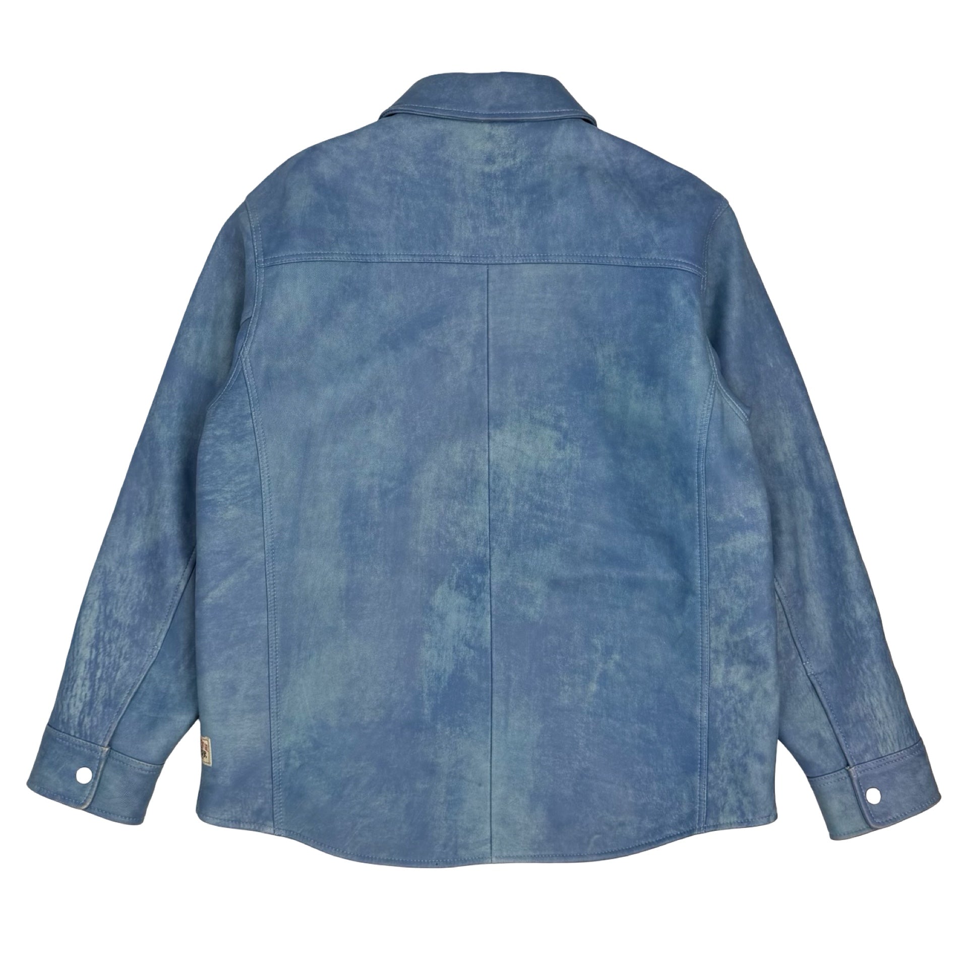 Stussy Leather Overshirt Washed Blue