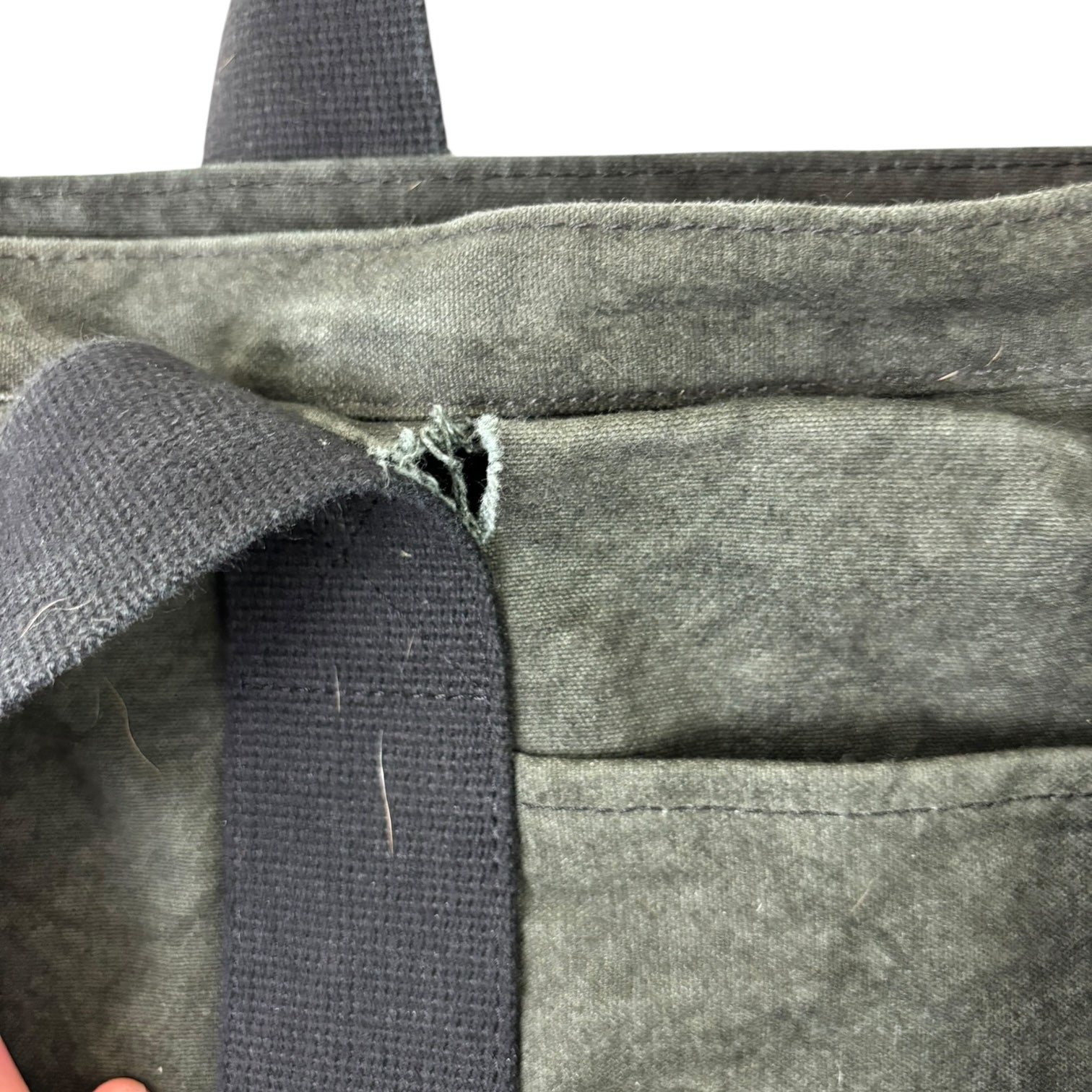 Stussy Extra Large Canvas Tote Bag Washed Black