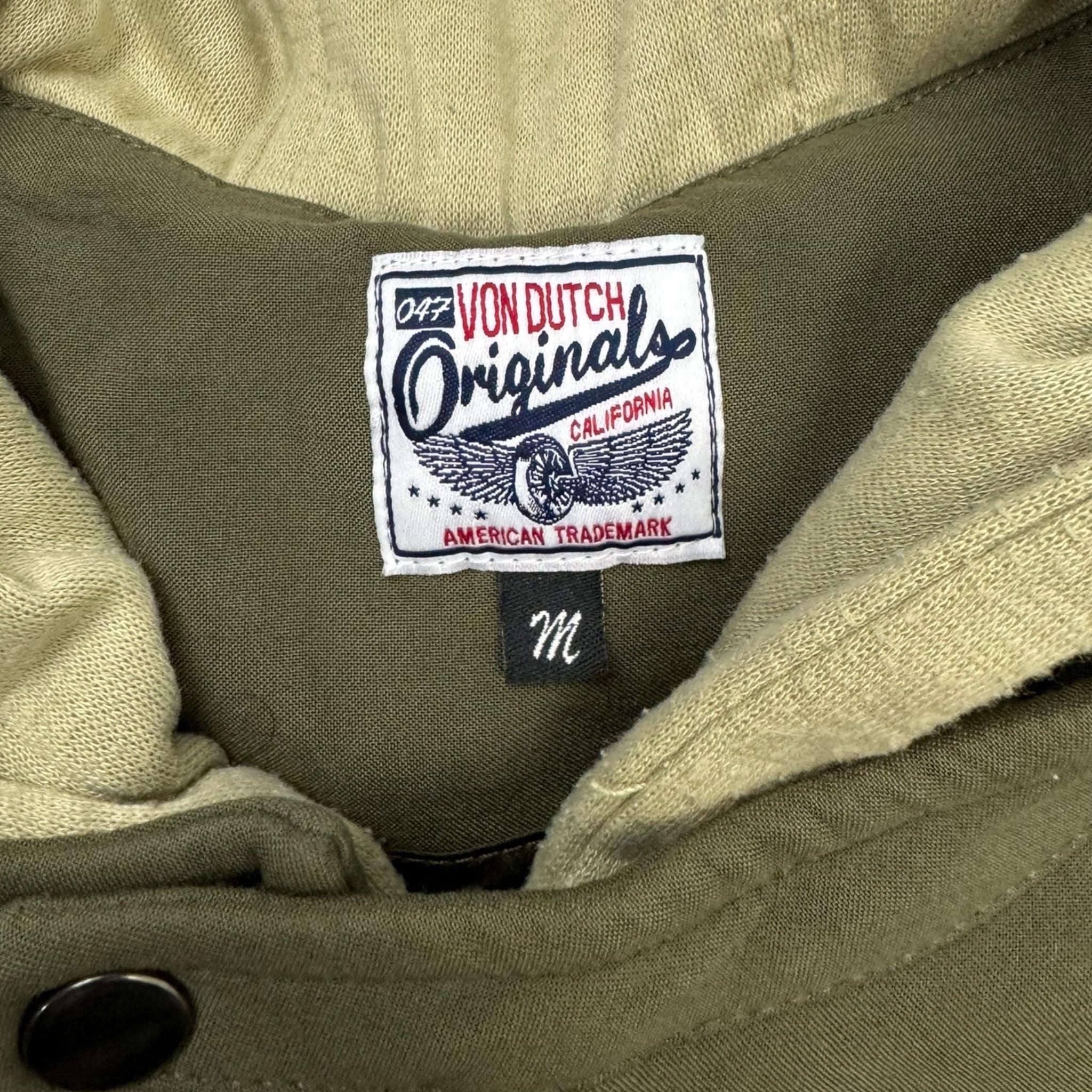 Y2K Von Dutch Double Layer Hooded Zip Sweatshirt