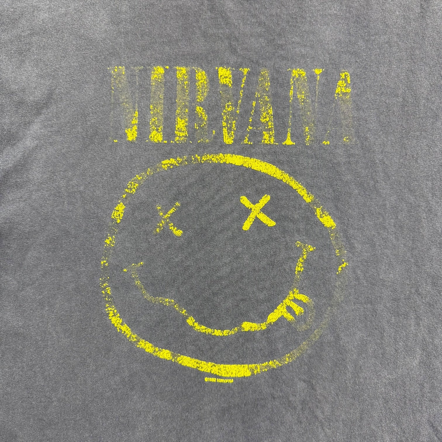 Vintage Nirvana Flower Sniffin Tee Faded Black