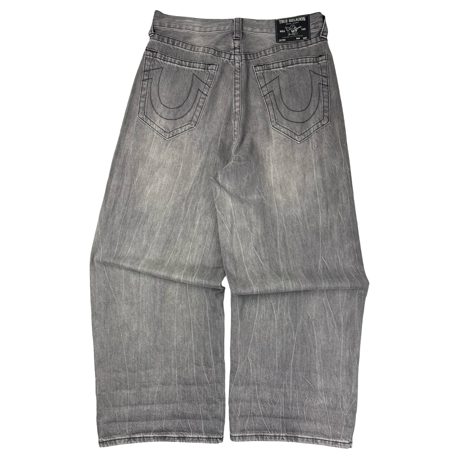 True Religion ‘Mickey’ Baggy AF Denim Bottoms Grey