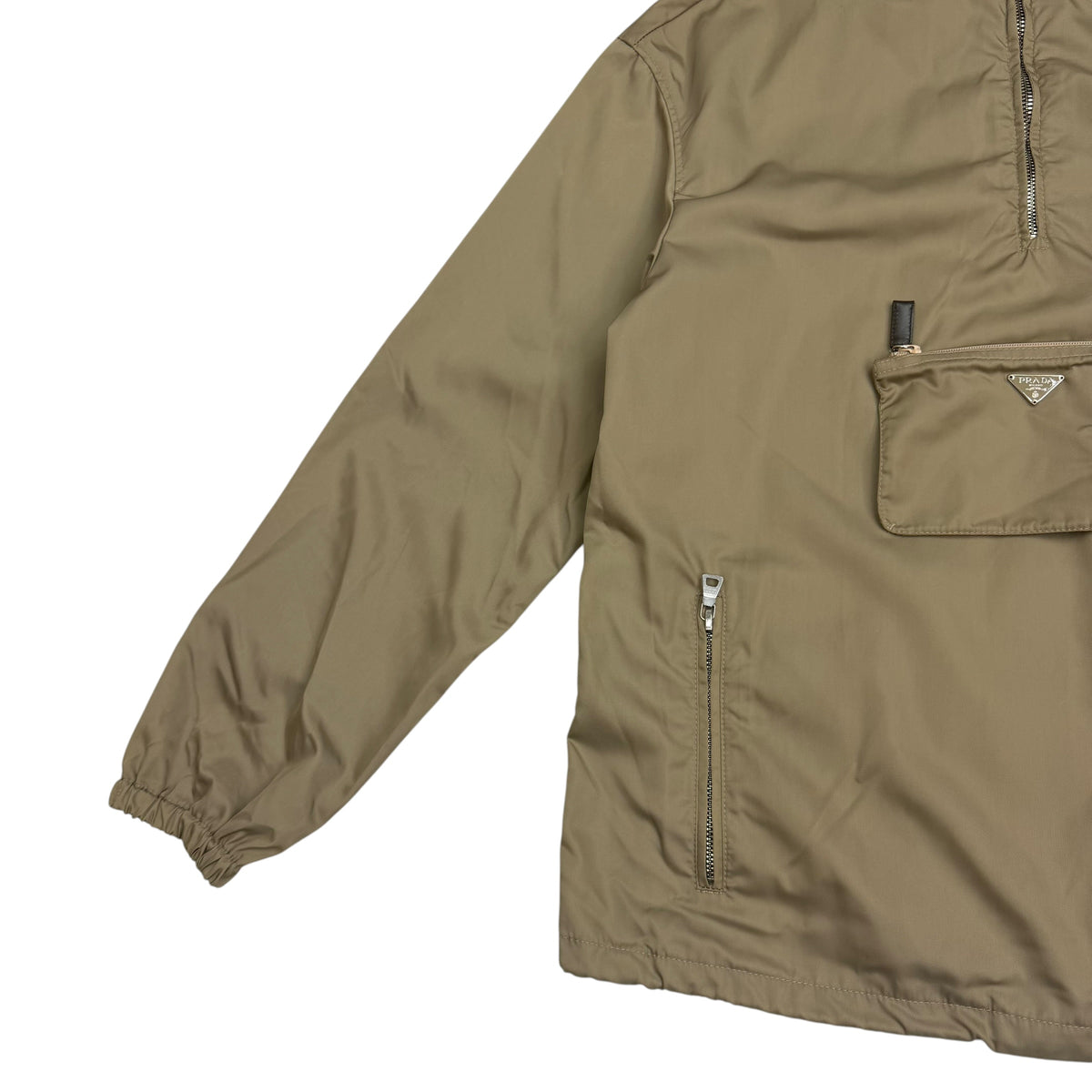Prada Nylon Anorak Windbreaker Khaki