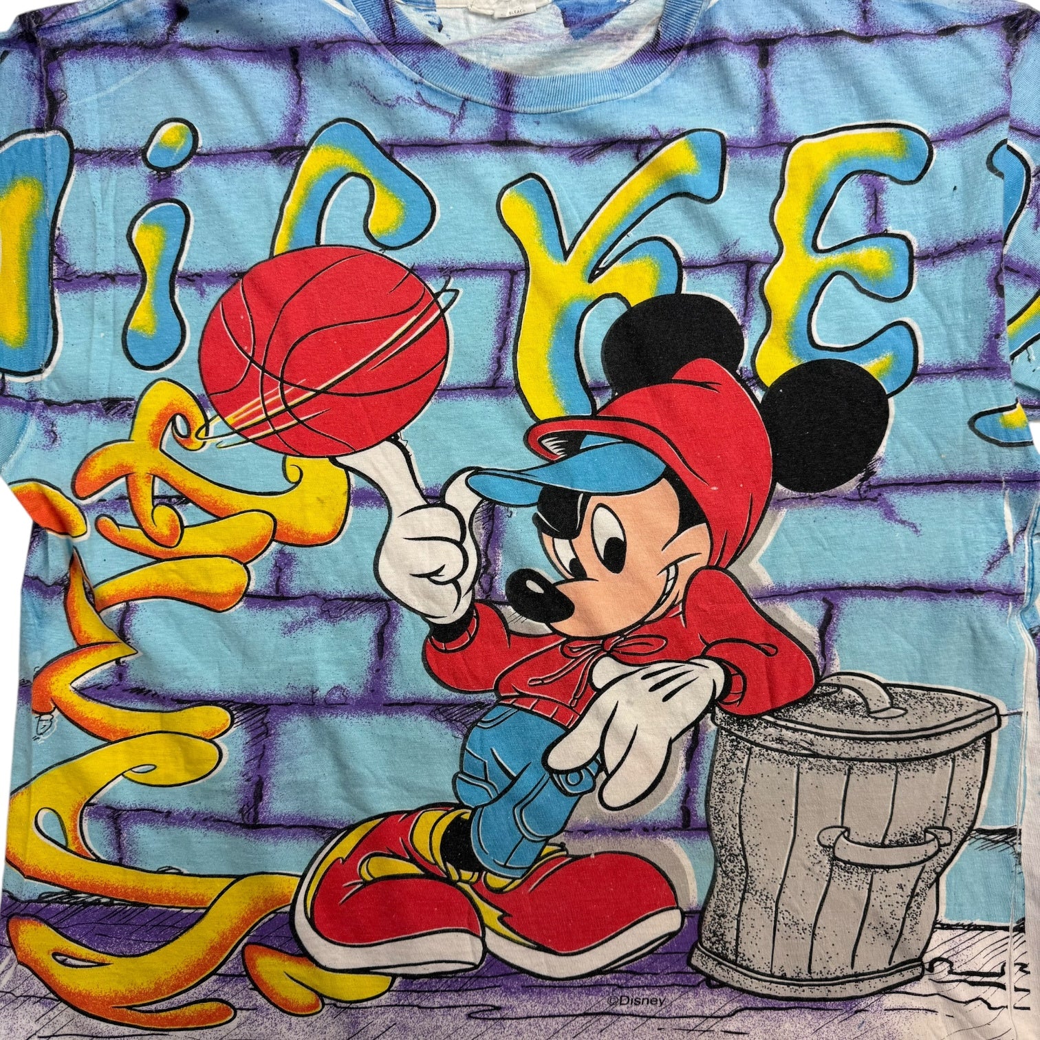 Vintage Disney Mickey Mouse AOP Tee Blue