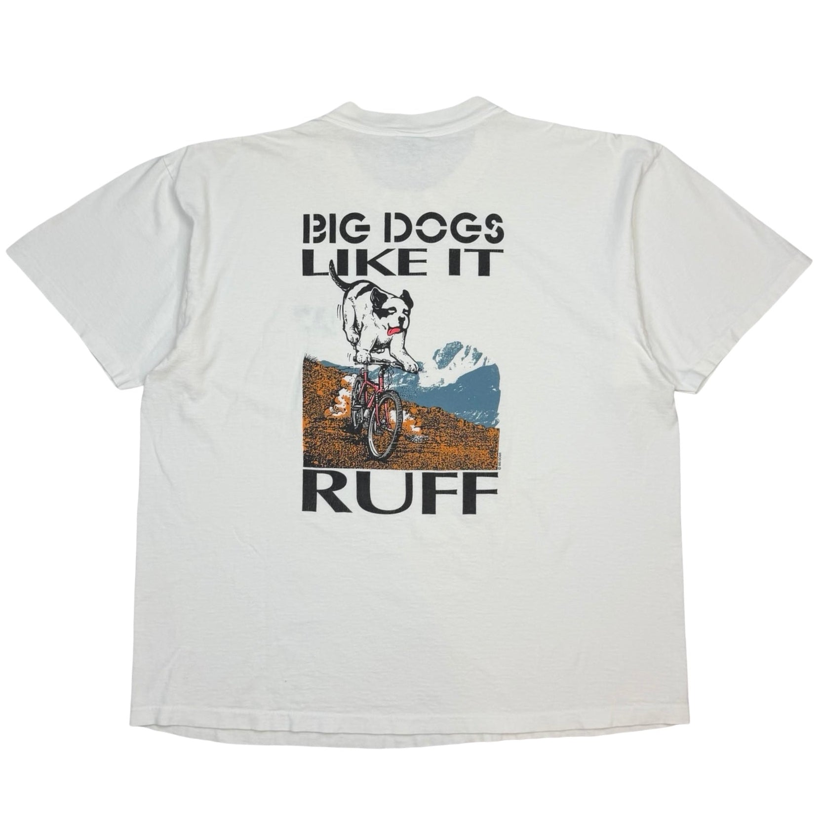 Vintage Big Dogs “Big Dogs Like It Ruff” Tee White