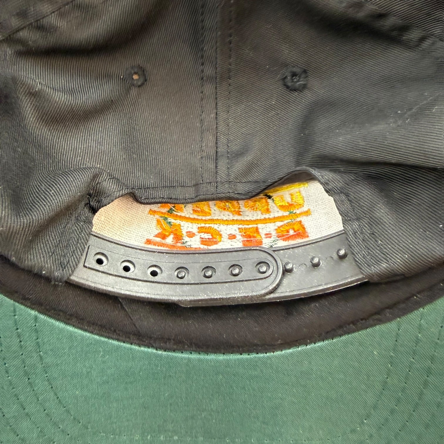 Vintage Upper Deck SnapBack Hat Black/Green