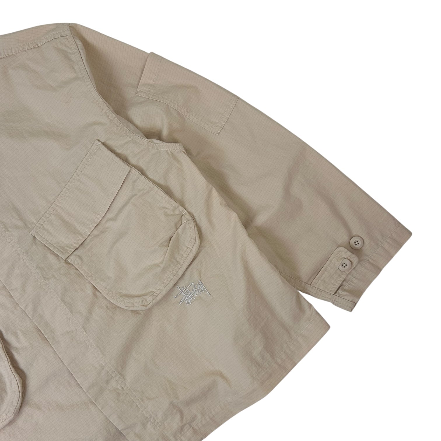Stussy Military LS Overshirt Cream