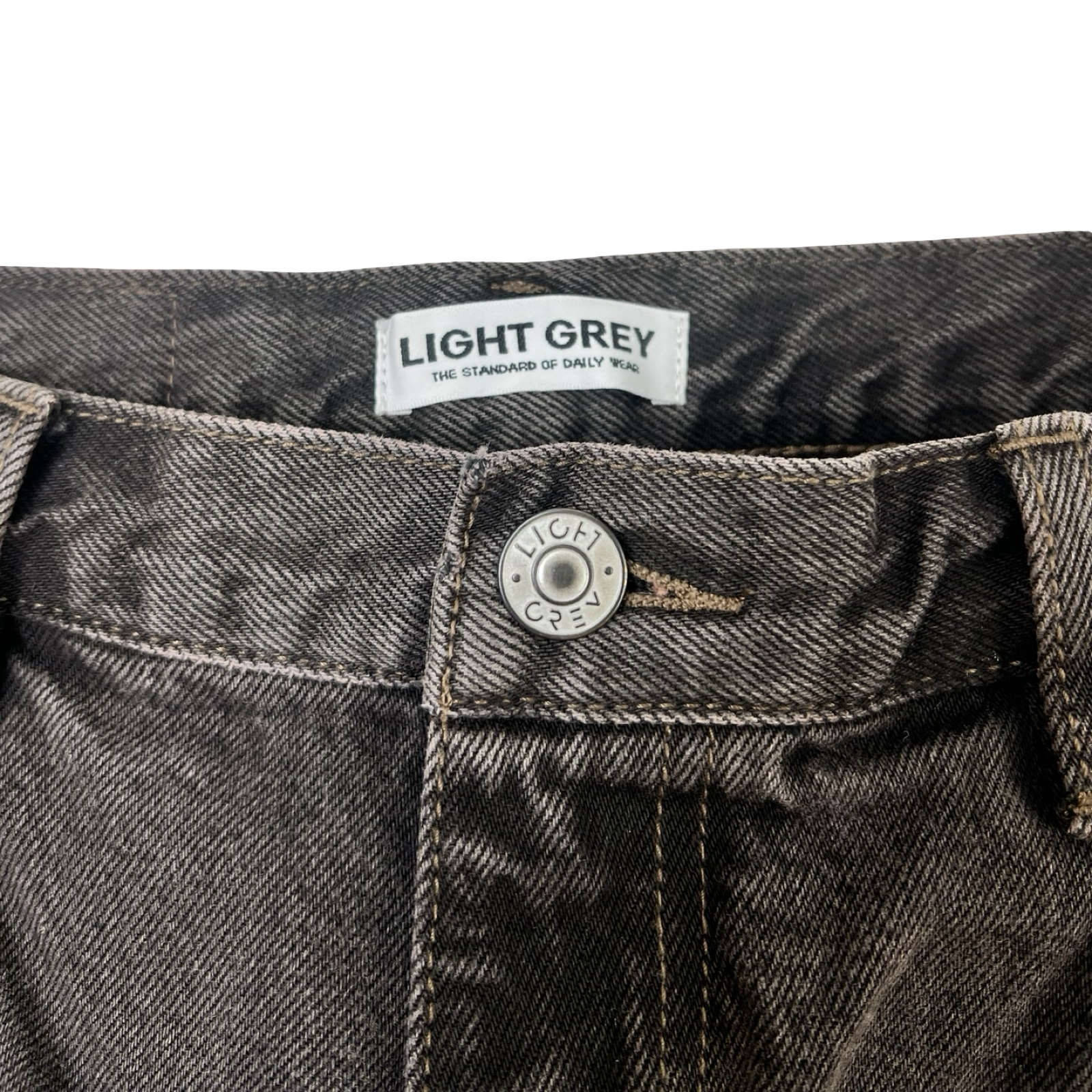 Light Grey Baggy Relaxed Utility Denim Jeans